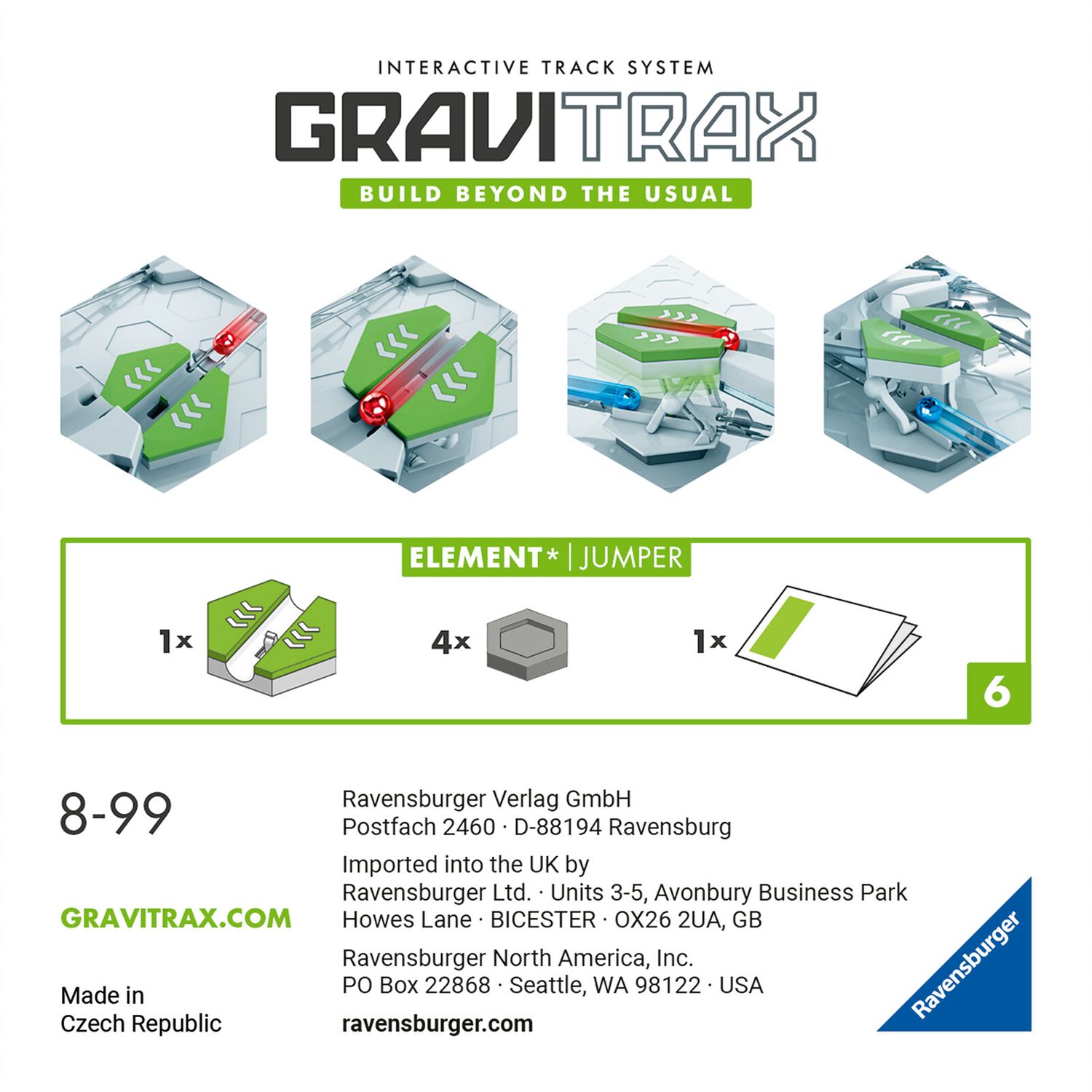 Ravensburger gravitrax jumper, gioco innovativo ed educativo stem, 8+ anni, accessorio - GRAVITRAX, RAVENSBURGER