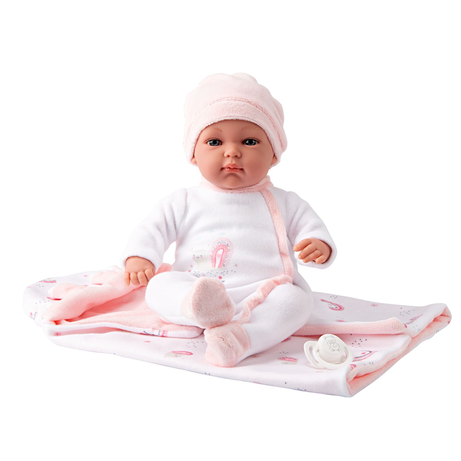 Bambola andy 33cm rosa - LOVE BEBÈ
