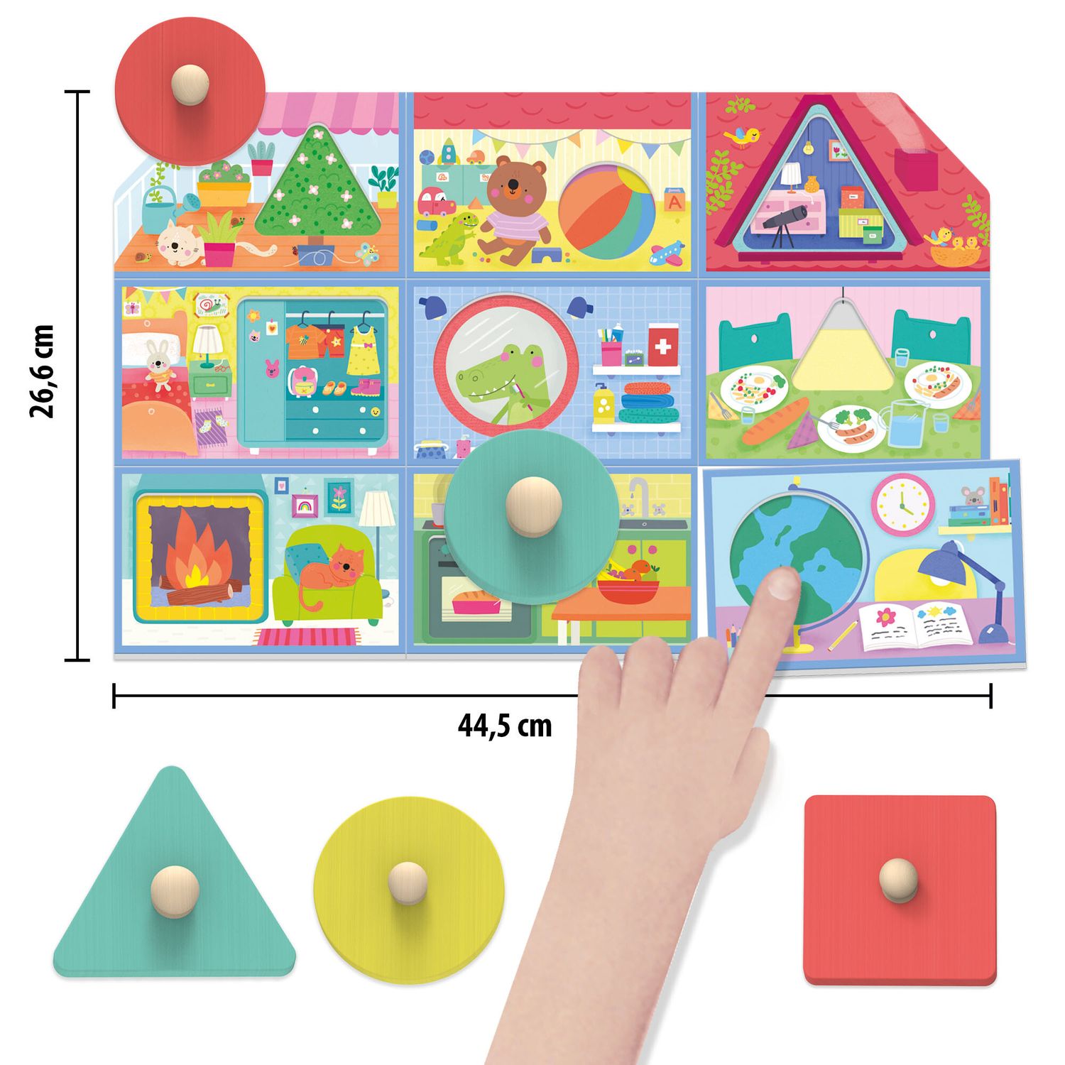La mia prima casetta delle forme montessori.	ogni forma al suo posto!	made in italy - HEADU