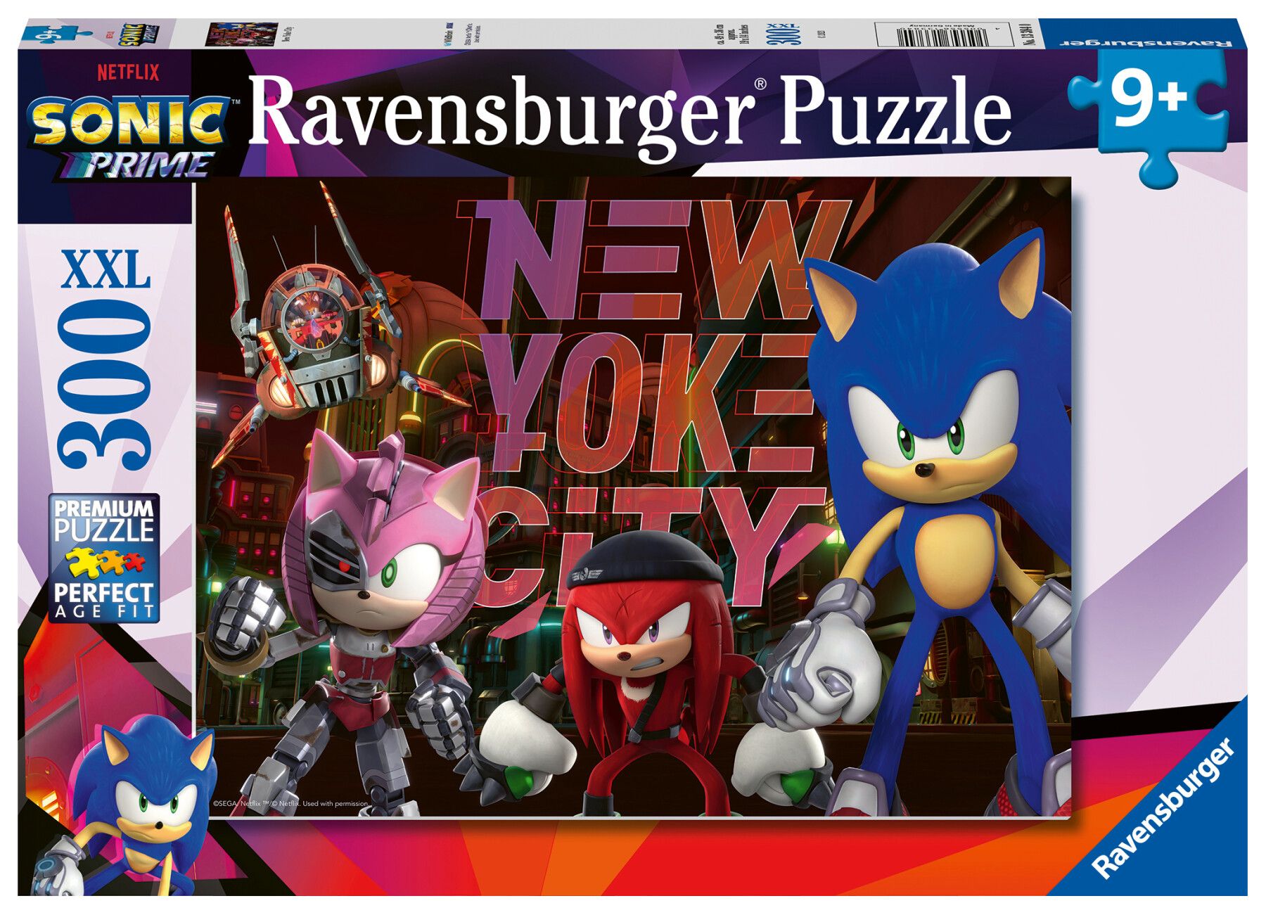 Ravensburger - puzzle sonic, 300 pezzi xxl, età raccomandata 9+ anni - RAVENSBURGER, Sonic
