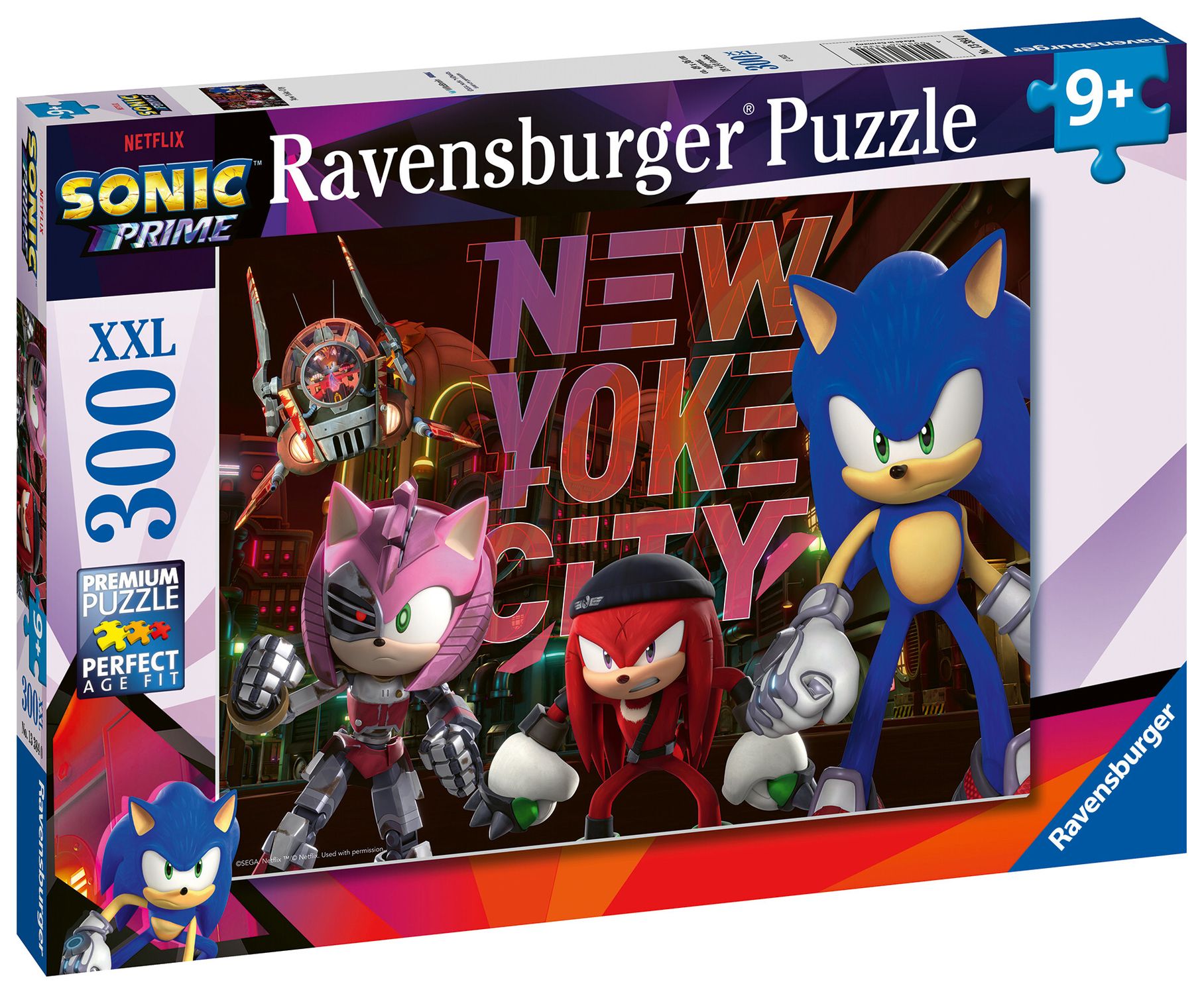 Ravensburger - puzzle sonic, 300 pezzi xxl, età raccomandata 9+ anni - RAVENSBURGER, Sonic
