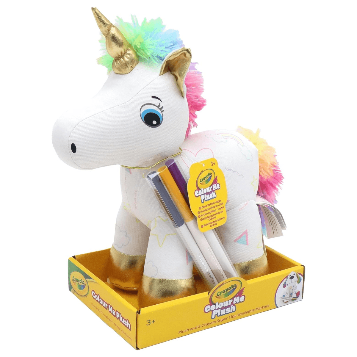 Crayola colour me plush unicorn - colora e decora il tuo peluche - CRAYOLA