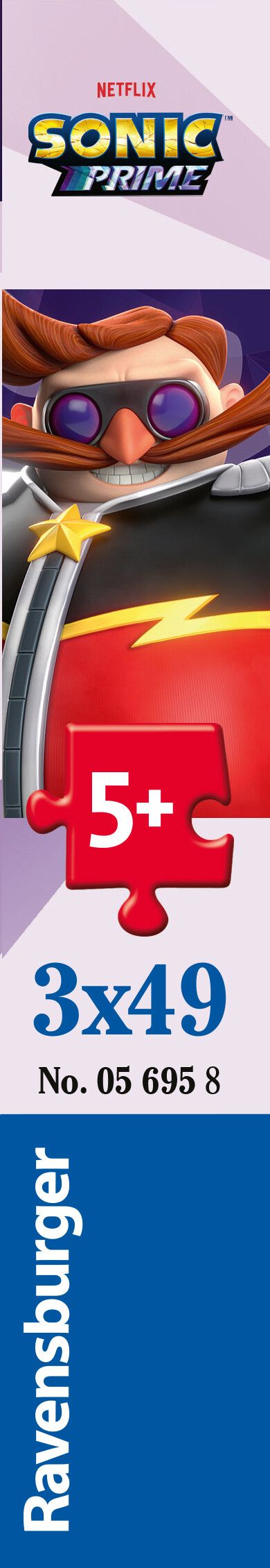 Ravensburger - puzzle sonic, collezione 3x49, 3 puzzle da 49 pezzi, età raccomandata 5+ anni - RAVENSBURGER, Sonic