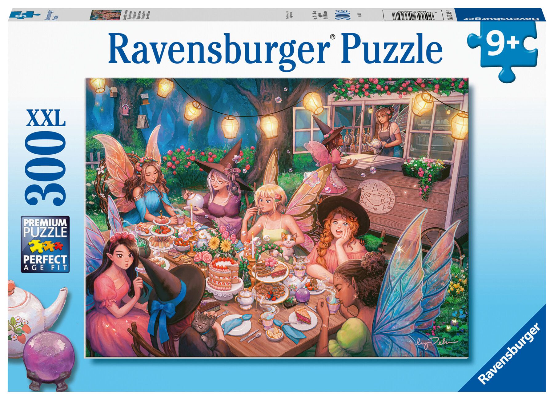 Ravensburger - puzzle merenda tra fate, 300 pezzi xxl, età raccomandata 9+ anni - RAVENSBURGER