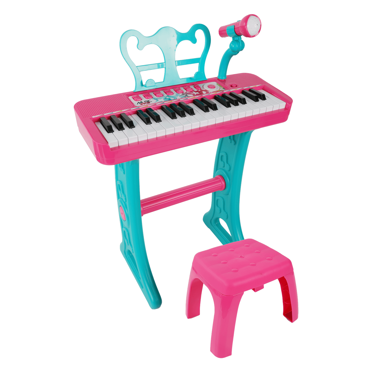 Keyboard set with stool - girl - SUPERSTAR