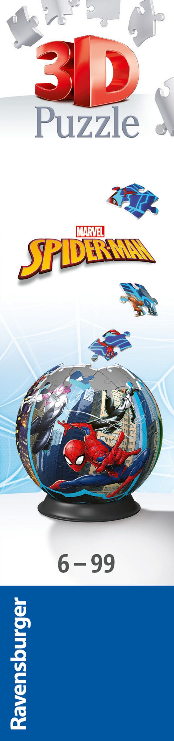 Ravensburger - 3d puzzle puzzle ball spiderman, 72 pezzi, 6+ anni - RAVENSBURGER 3D PUZZLE, Avengers, Spiderman