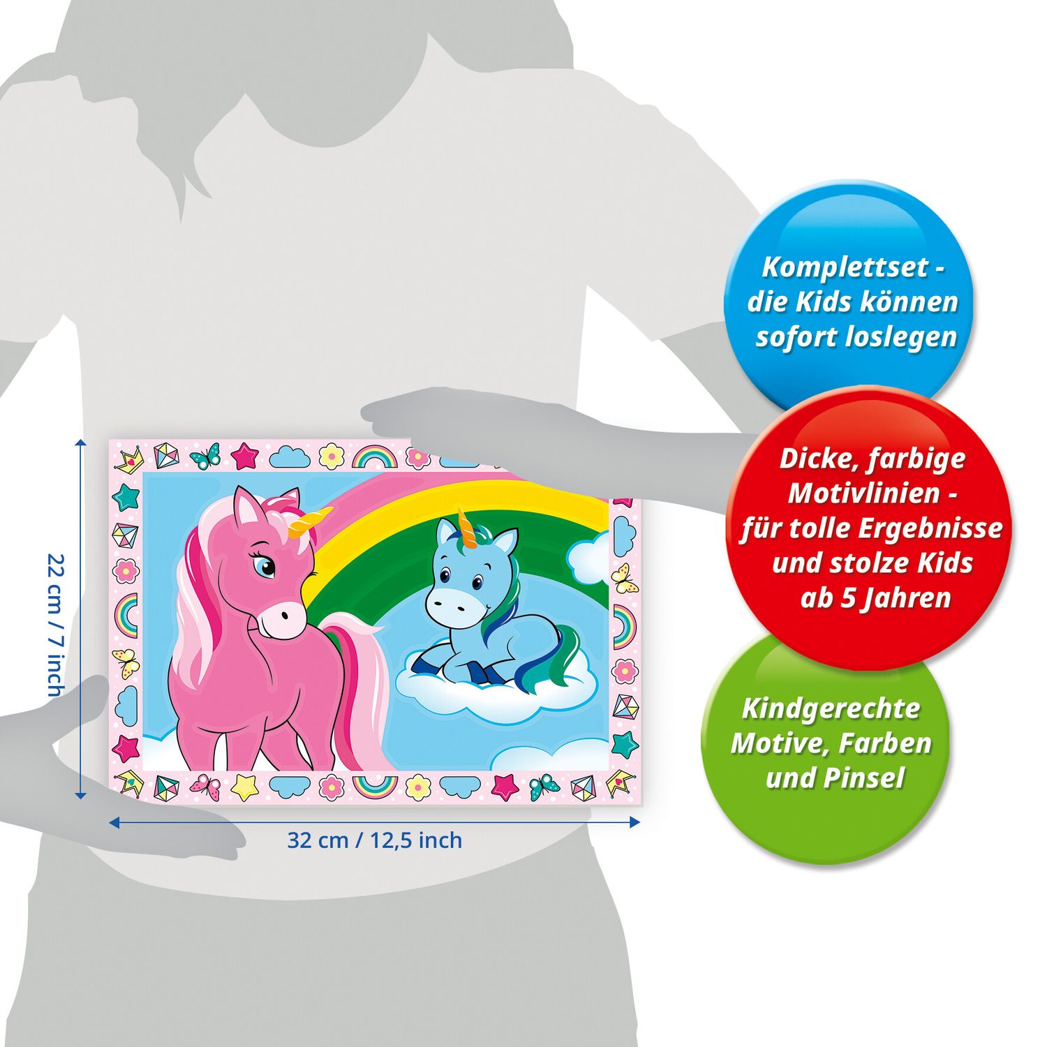 Ravensburger  - creart serie junior, mostriciattoli, kit dipingere con i numeri, gioco creativo per maschi e femmine dai 5+ anni di età - RAVENSBURGER