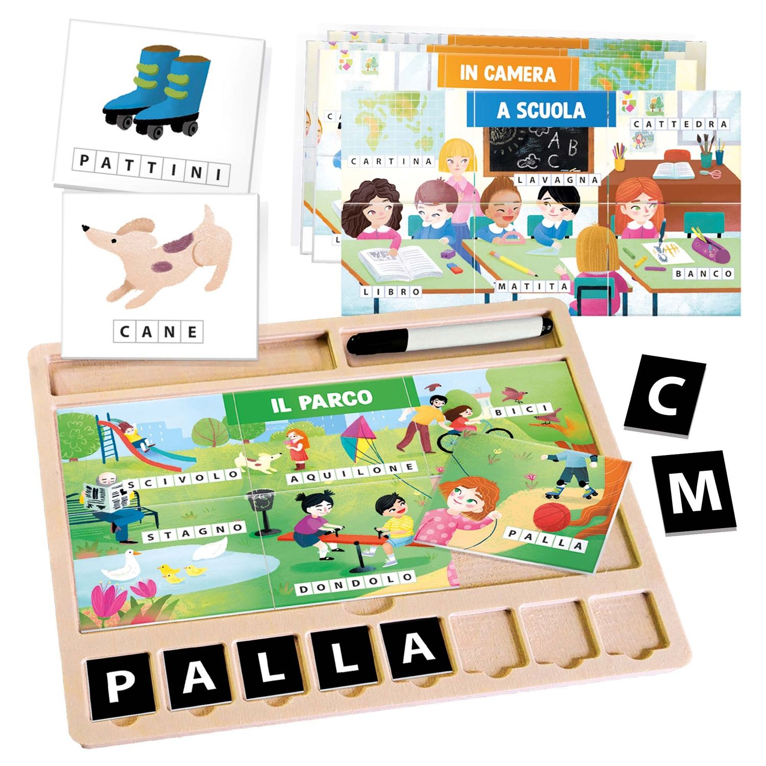 Enciclopedia dei piccoli montessori. scrivere, leggere e conoscere le parole. made in italy - HEADU