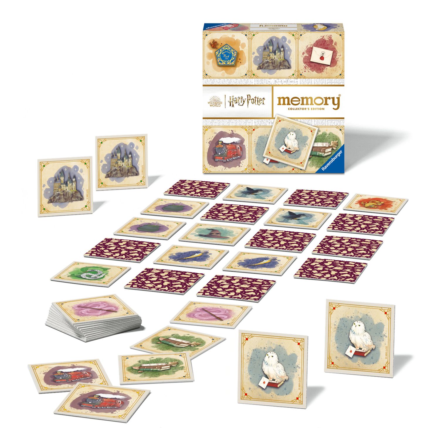 Ravensburger - memory® harry potter's collector edition, 64 tessere, gioco da tavolo, 3+ anni - Harry Potter, RAVENSBURGER