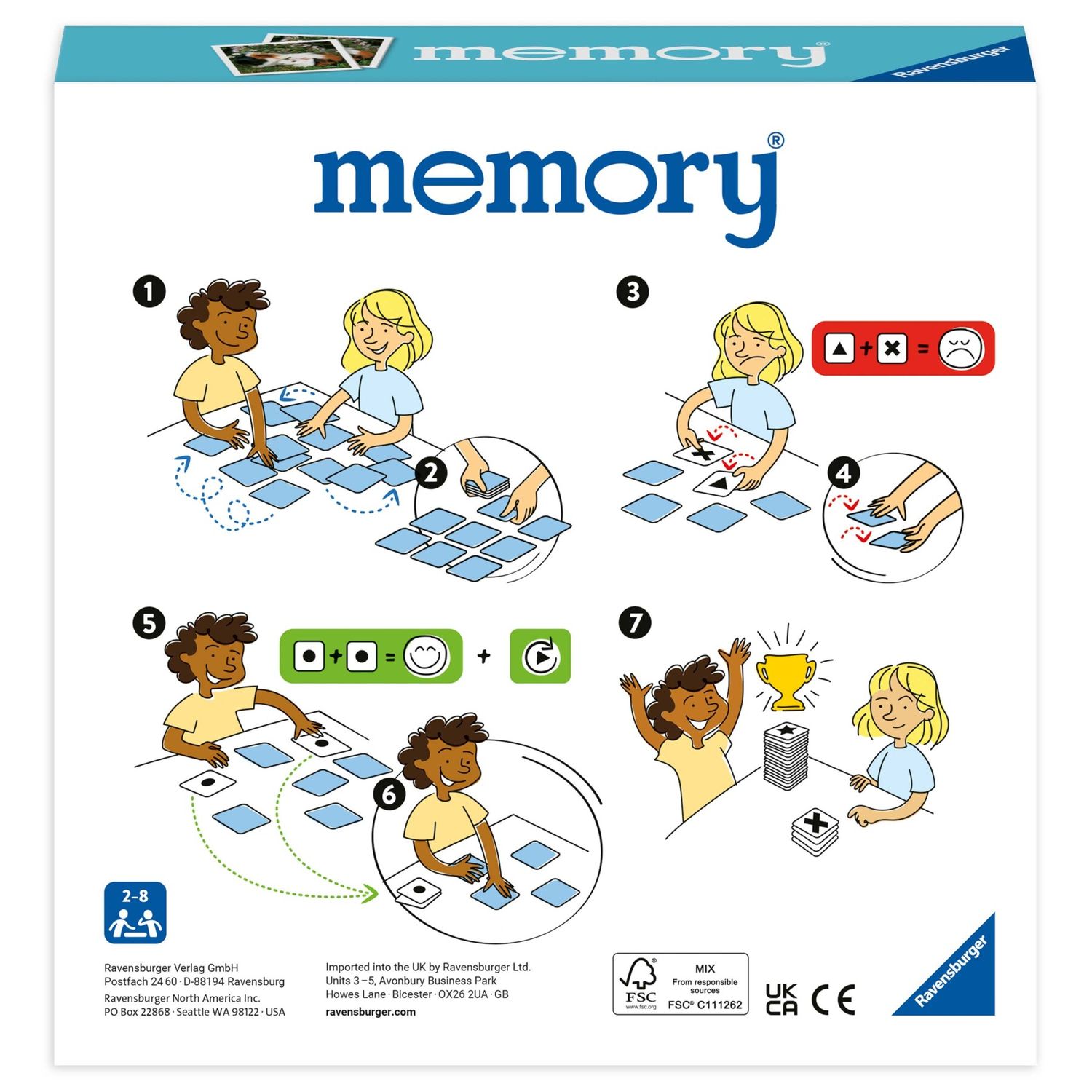 Ravensburger - memory® animal babies, 64 tessere, gioco da tavolo, 3+ anni - RAVENSBURGER