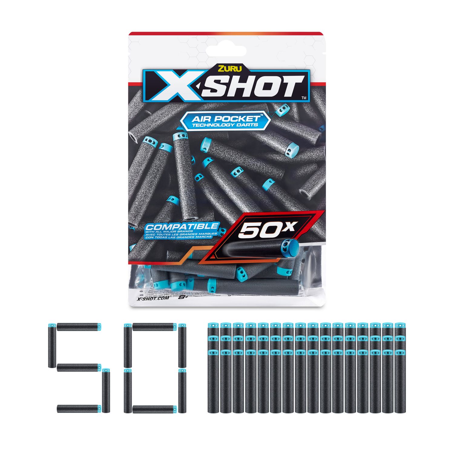 X-shot 50pk refill darts - SUN&SPORT