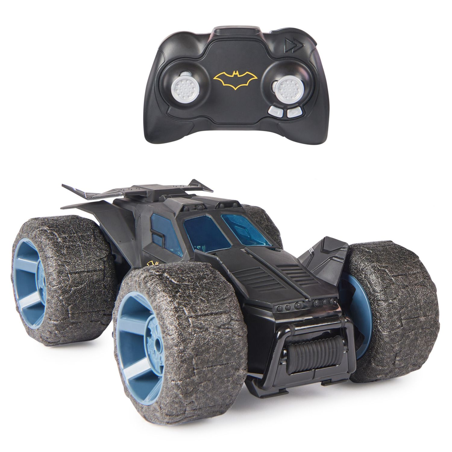 Dc comics, batman stunt force, batmobile telecomandata, compatibile con le action figure batman, giochi per bambini e bambine, 4+ anni - BATMAN, DC COMICS