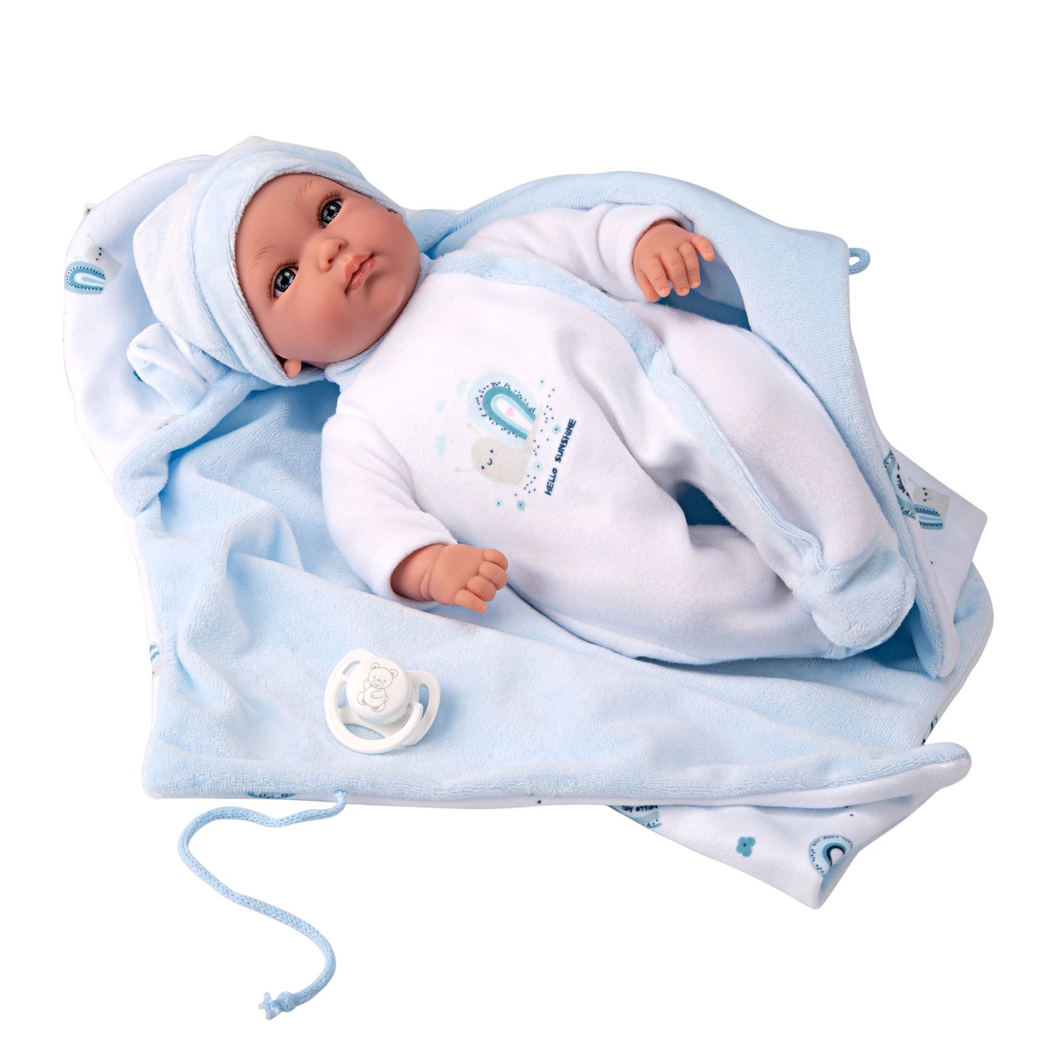 Bambola andy 33cm blu - LOVE BEBÈ