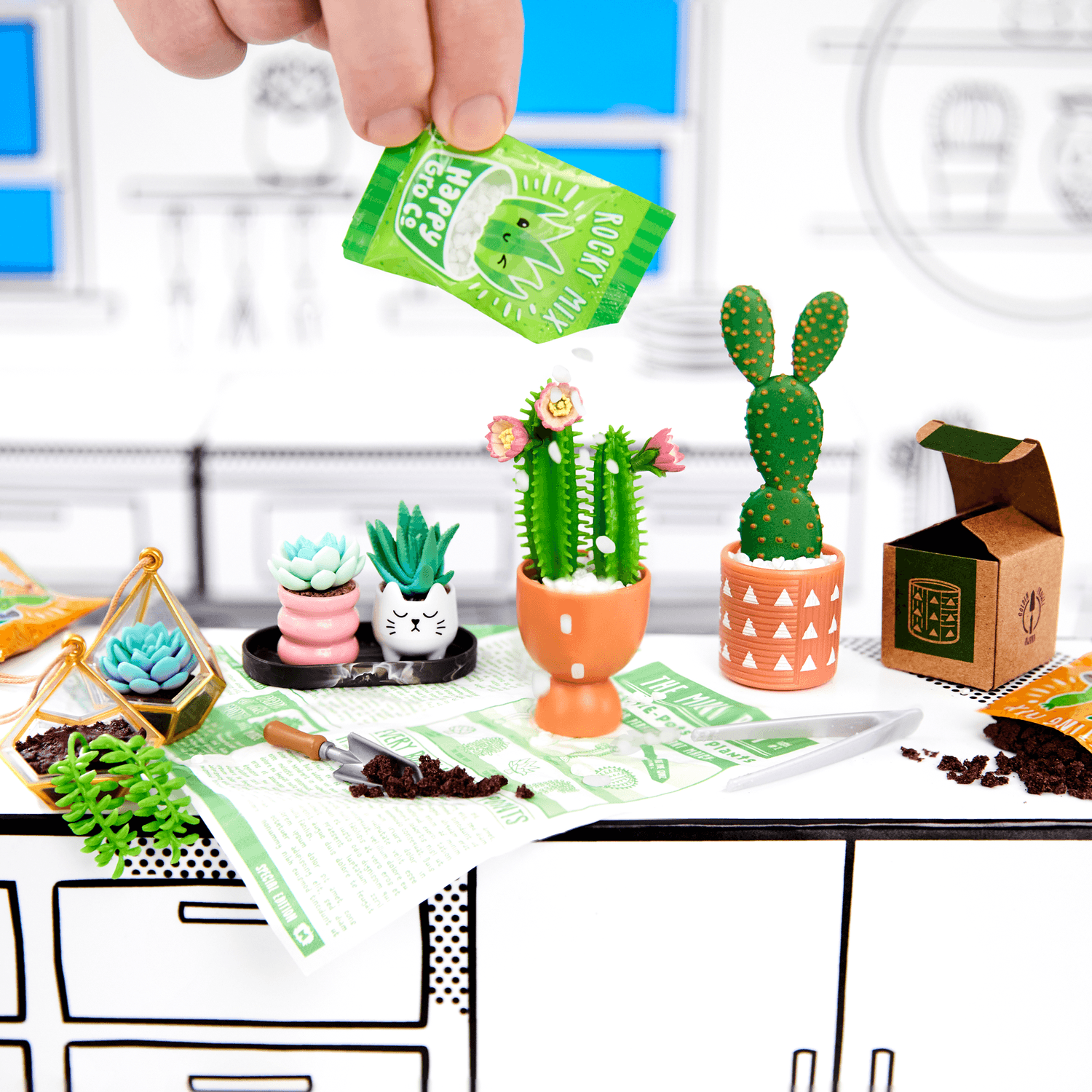 Make it mini lifestyle miniverse serie 1 di mga - set fai-da-te con repliche, confezione misteriosa e gioco in resina - MINIVERSE MGA