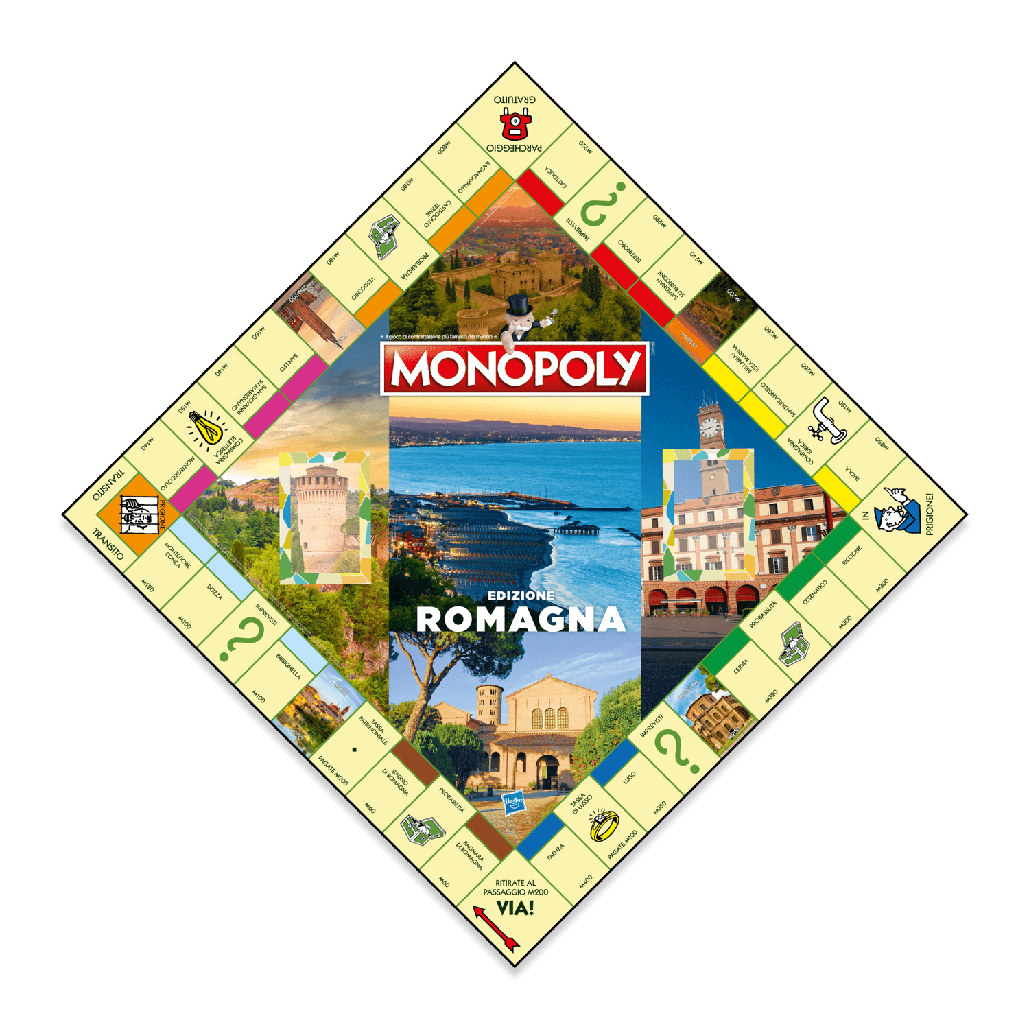 Winning moves - monopoly - i borghi più belli d'italia - romagna - MONOPOLY