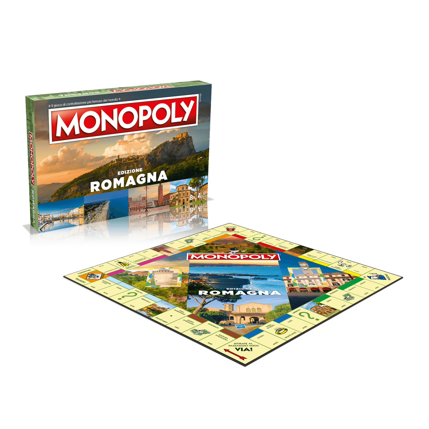 Winning moves - monopoly - i borghi più belli d'italia - romagna - MONOPOLY
