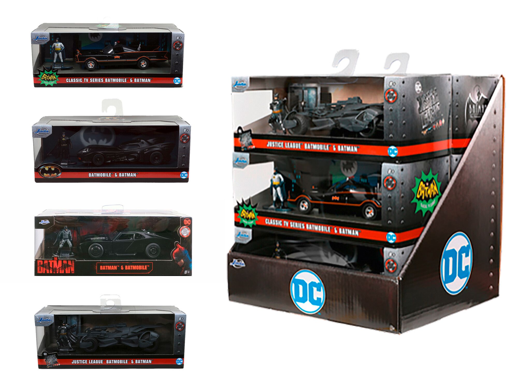Jada - batmobile in scala 1:32 in metallo pressofuso, dettagli fedeli all'originale - 