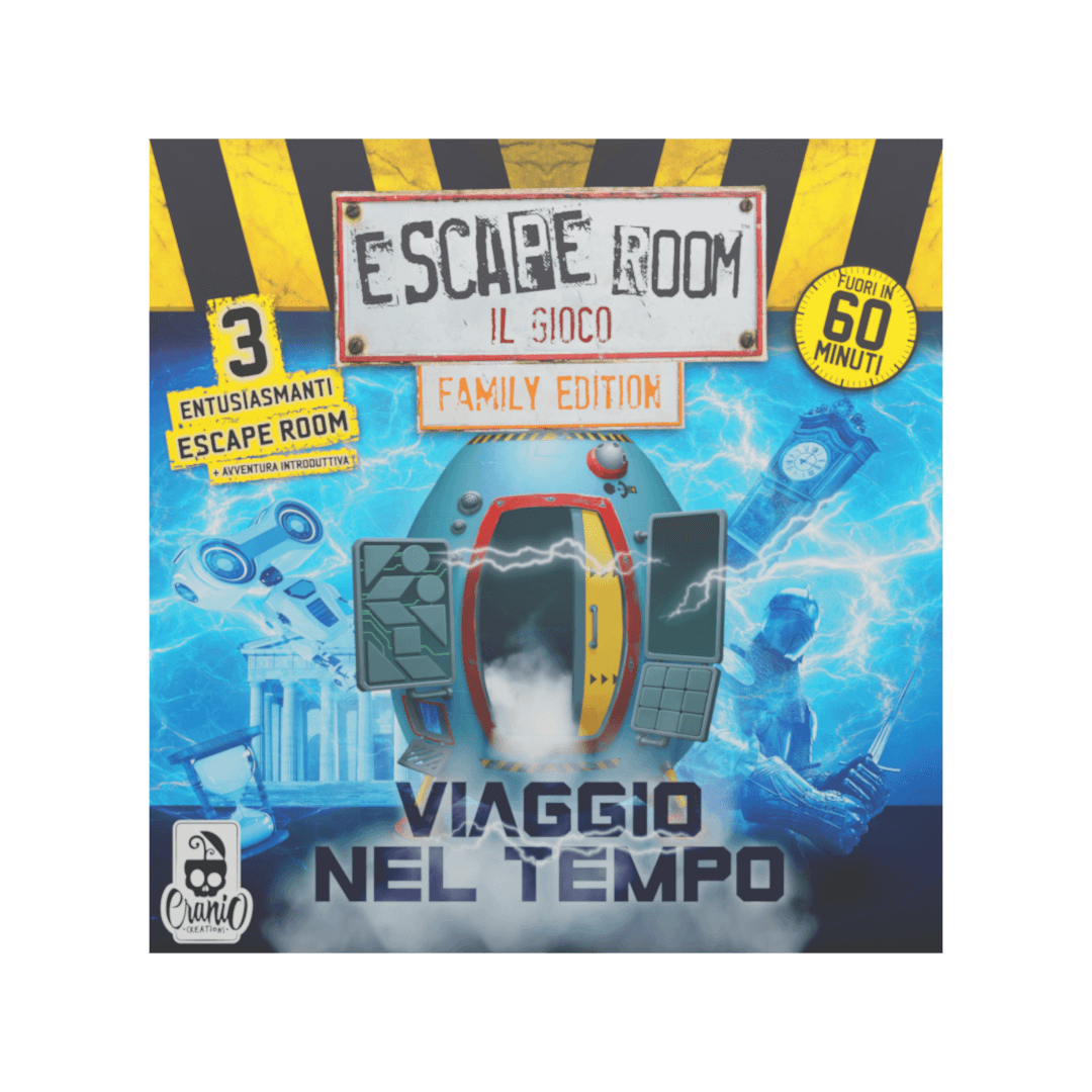Escape room viaggio nel tempo, gioco da tavolo, 10+, gioco escape room per tutti, cc479 - CRANIO CREATIONS
