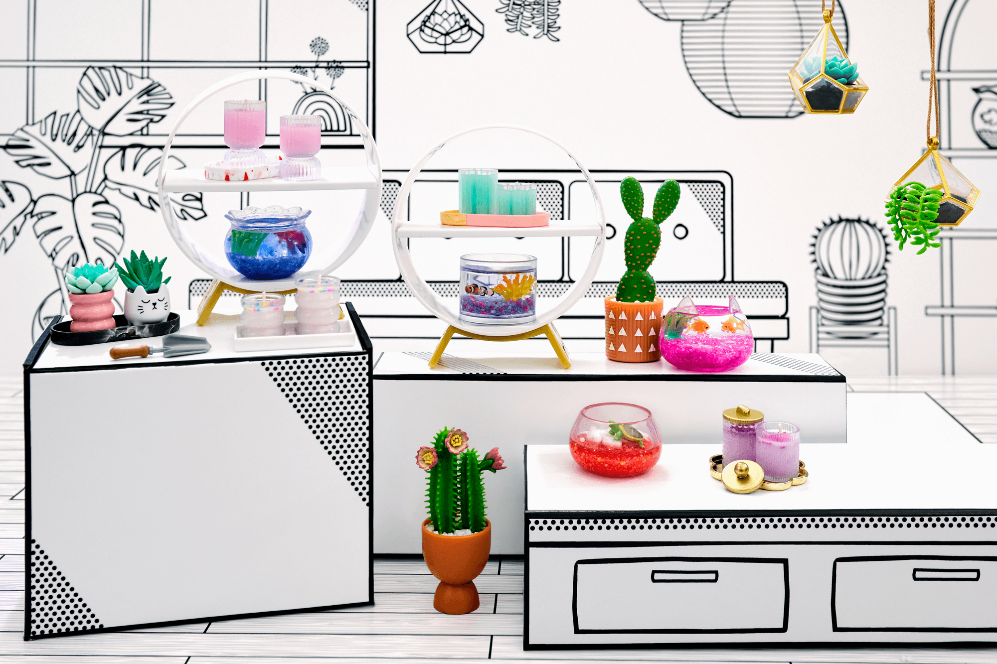 Make it mini lifestyle miniverse serie 1 di mga - set fai-da-te con repliche, confezione misteriosa e gioco in resina - MINIVERSE MGA