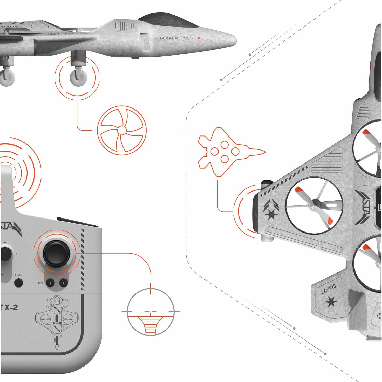 Drone thunderbolt jet x2 - Sharper Image