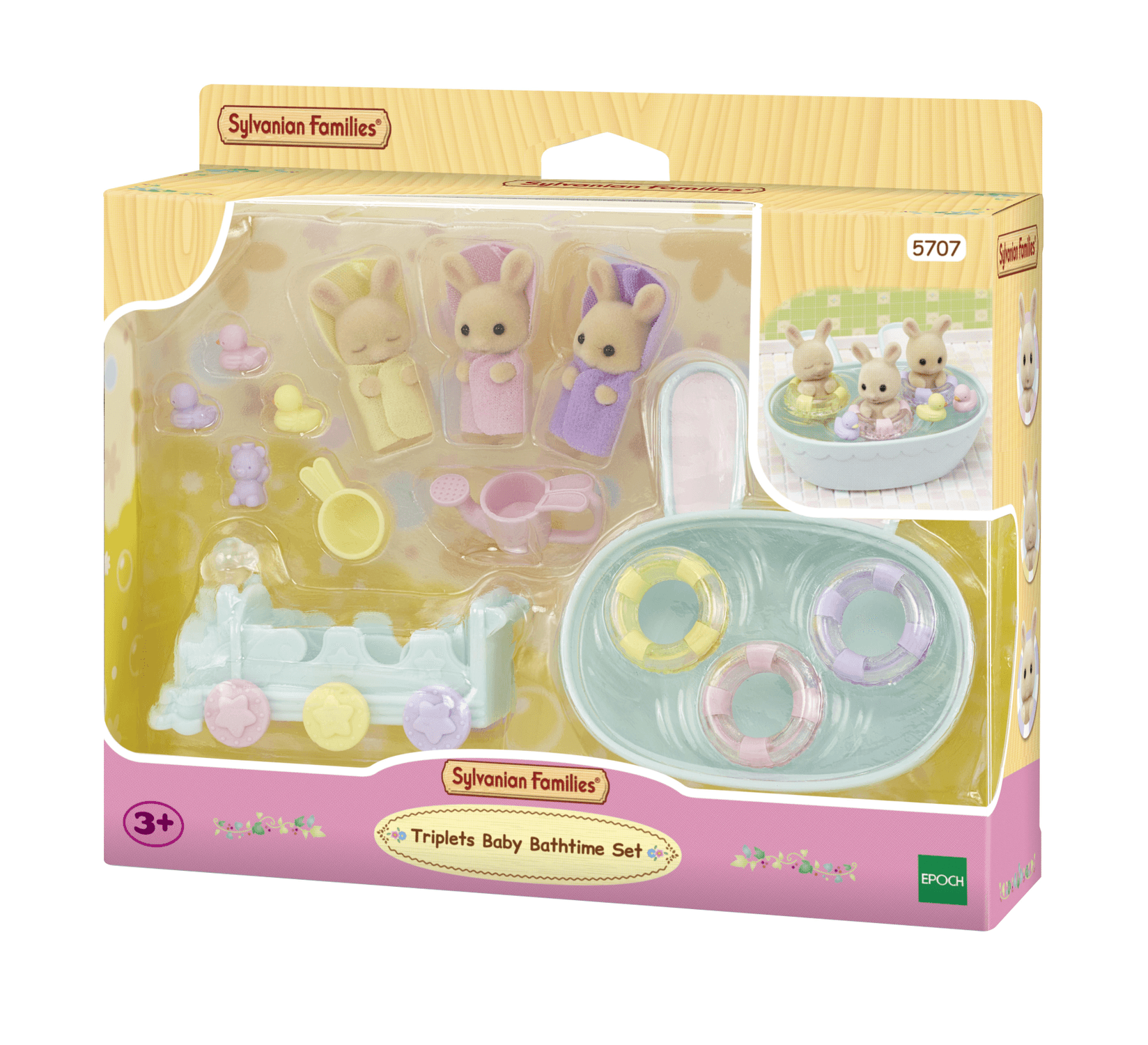 Sylvanian families - set pronti per giocare - set bagnetto dei trigemini - SYLVANIAN FAMILIES