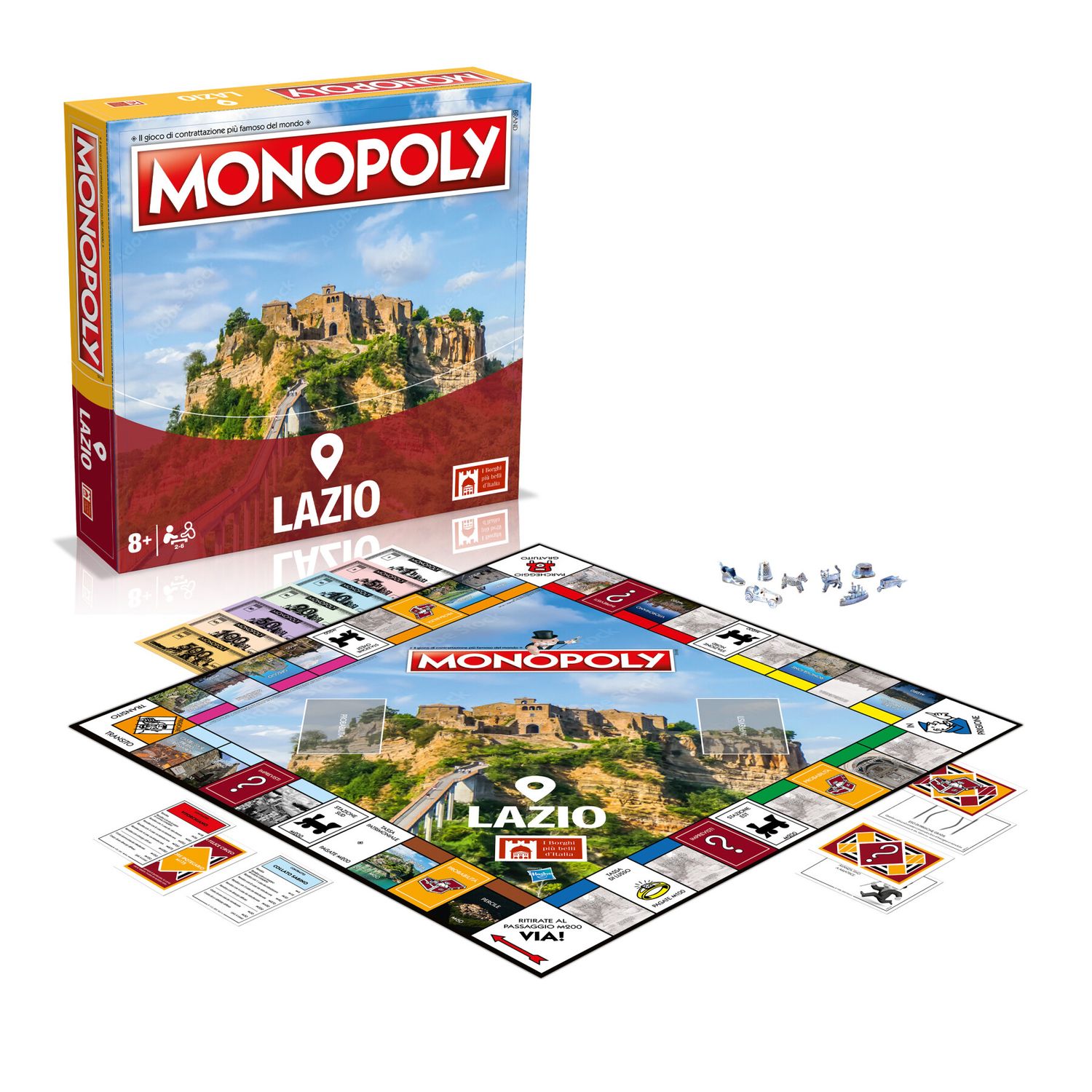 Winning moves - monopoly - i borghi più belli d'italia - lazio - MONOPOLY