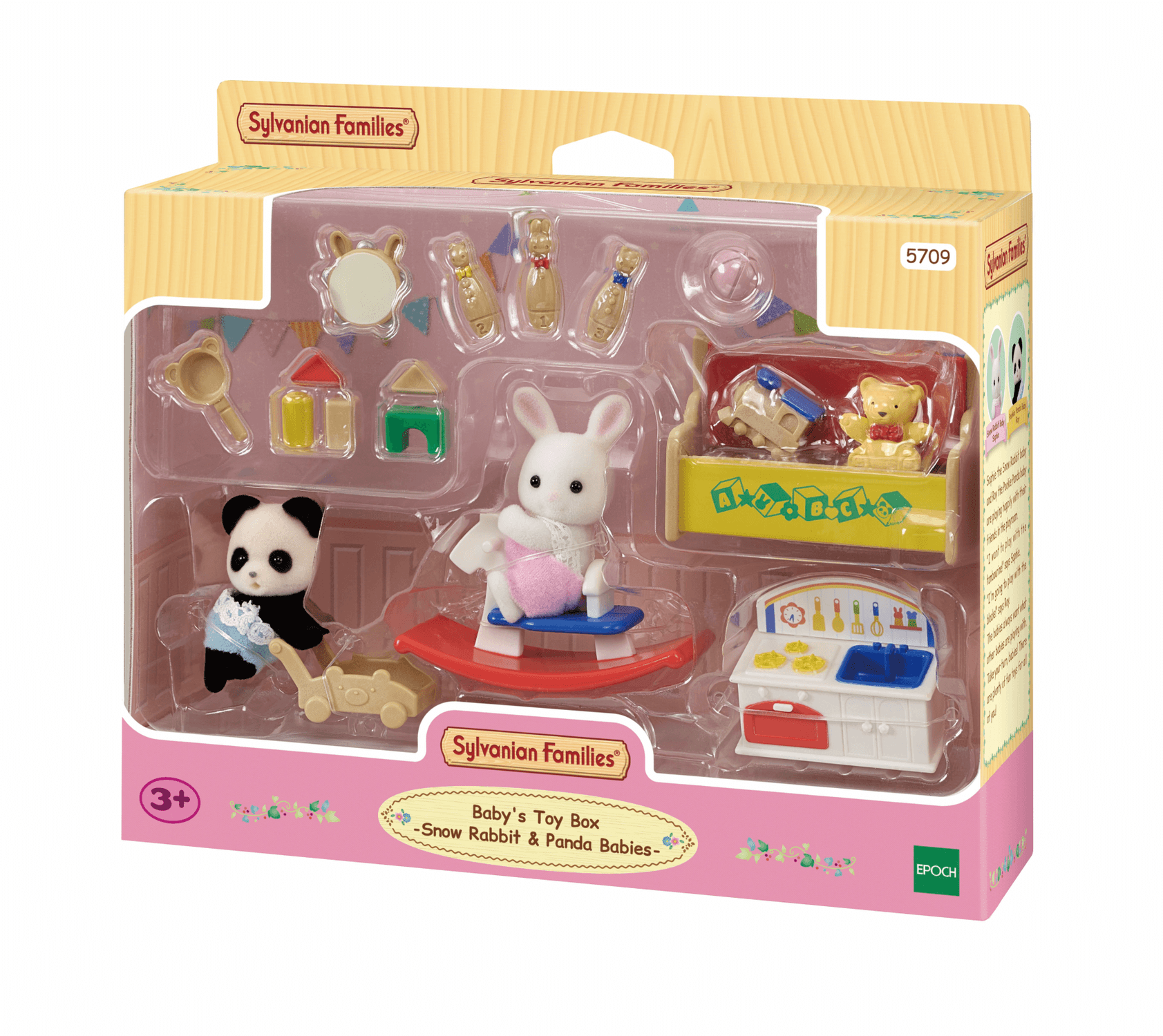 Sylvanian families - personaggi collezionabili -scatola dei giochi per bebè – bebè coniglio neve e bebè panda - SYLVANIAN FAMILIES