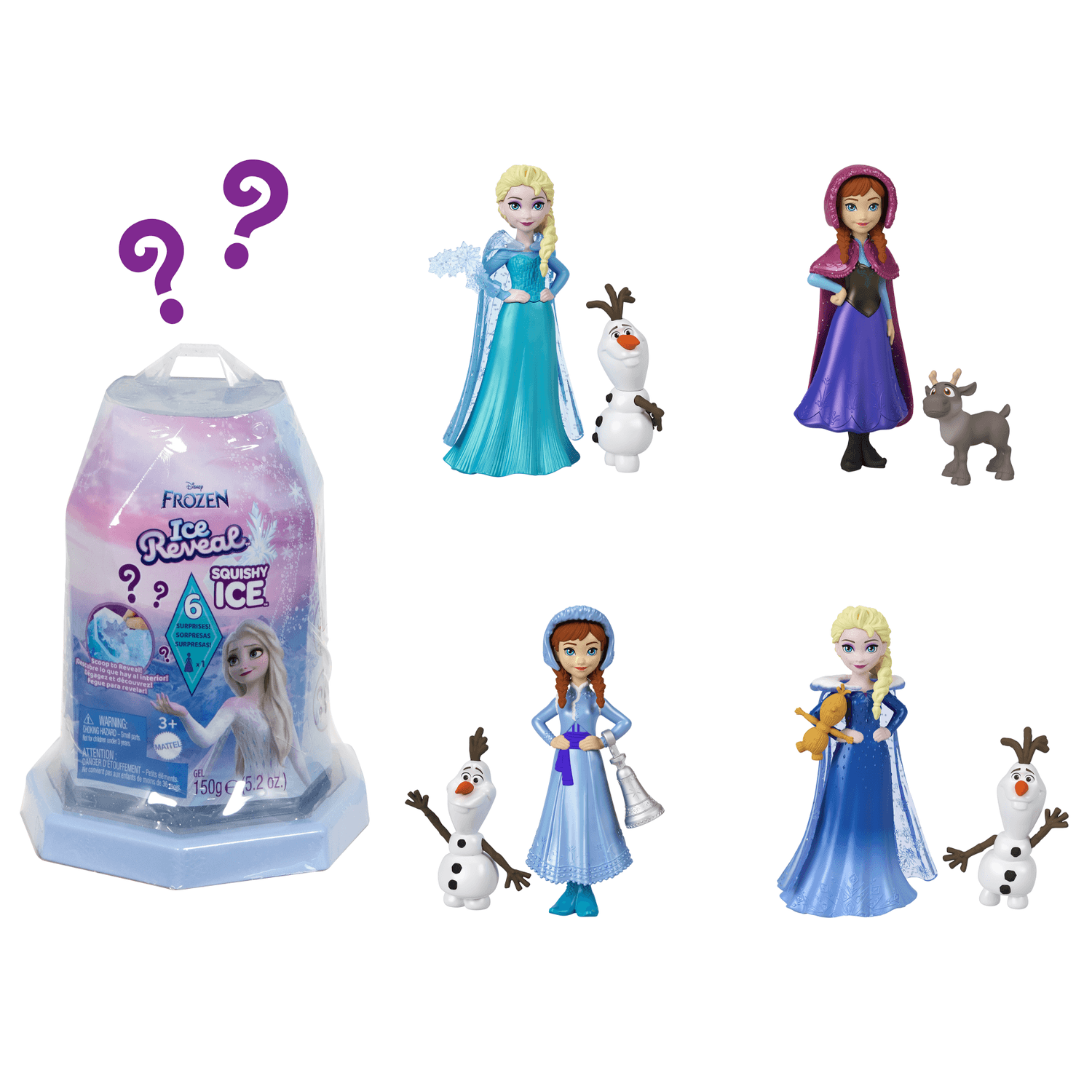 Disney frozen - mini bambole ice reveal con squishy ice assortimento - DISNEY PRINCESS, Disney, Frozen