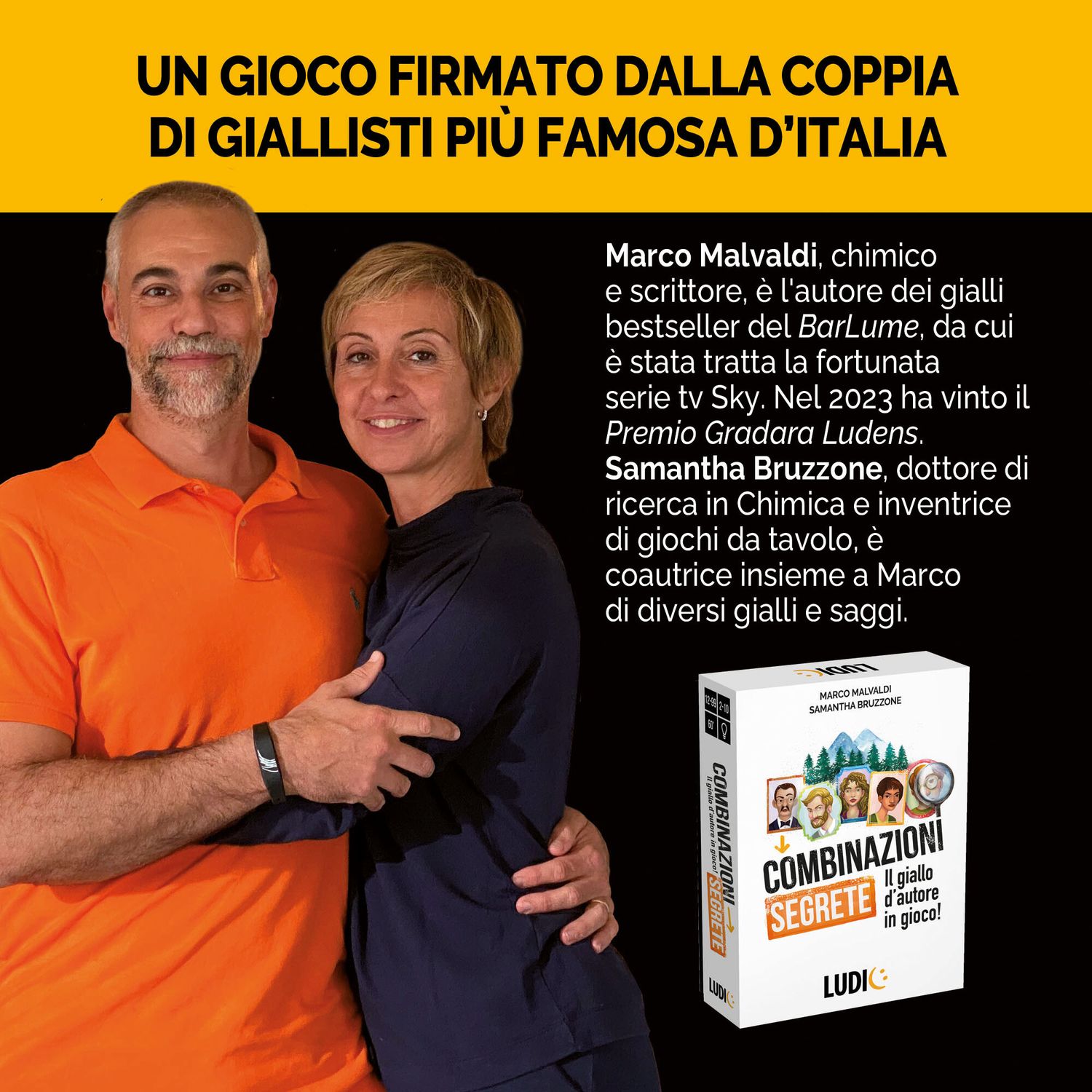 Combinazioni segrete	il giallo d'autore in gioco!	made in italy - LUDIC