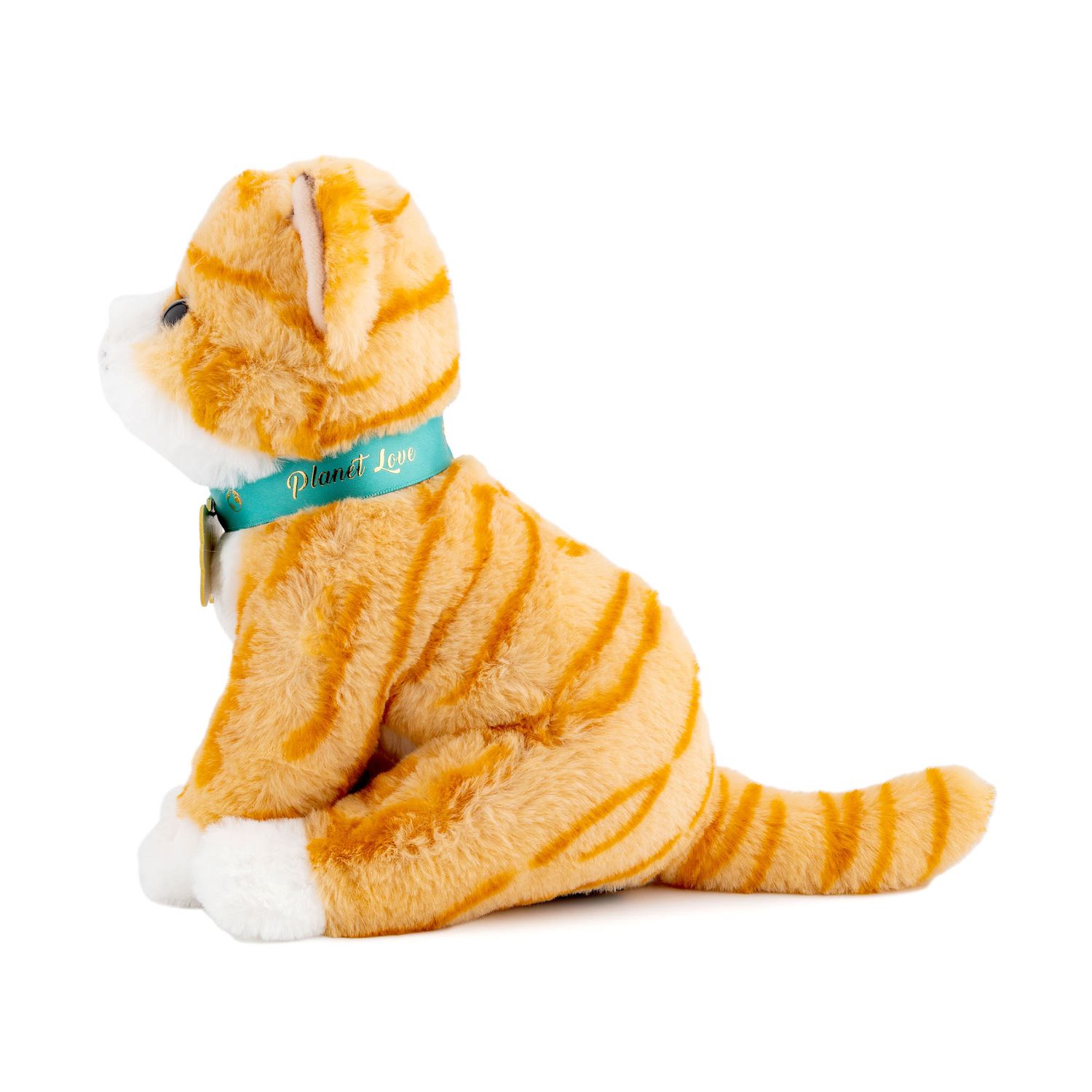 Gatto ginger di peluche planet love 100% da plastica riciclata, 25 cm - FAO Schwarz