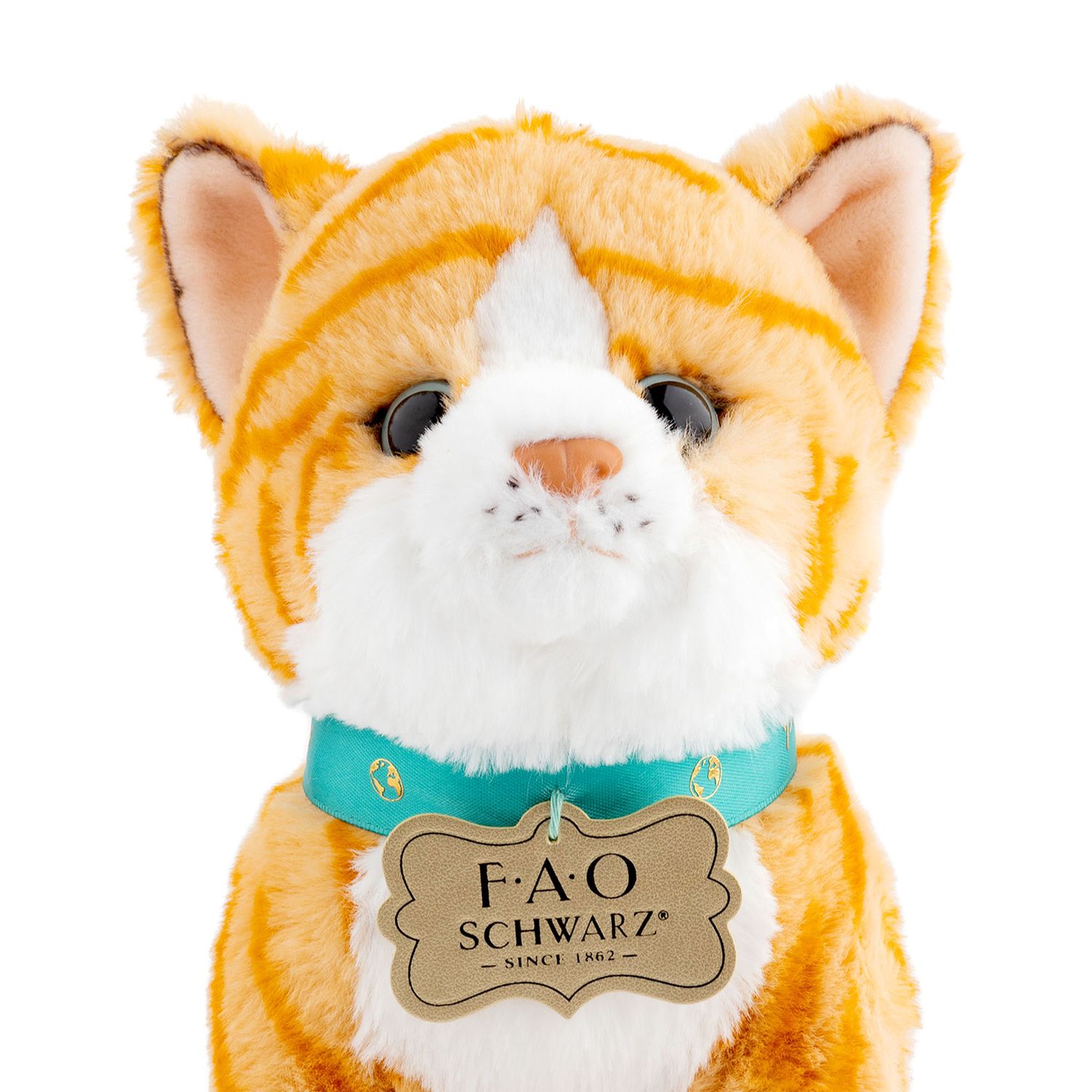 Gatto ginger di peluche planet love 100% da plastica riciclata, 25 cm - FAO Schwarz