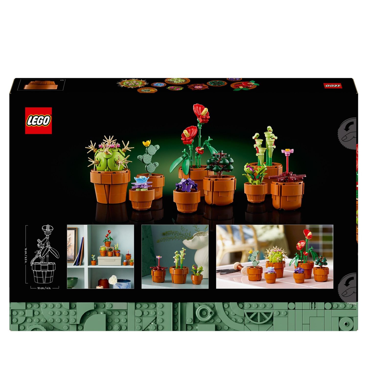 Lego icons 10329 piantine, collezione botanica con fiori artificiali, decorazione casa, idea regalo di compleanno donna o uomo - LEGO ICONS BOTANICAL, Lego, LEGO ICONS