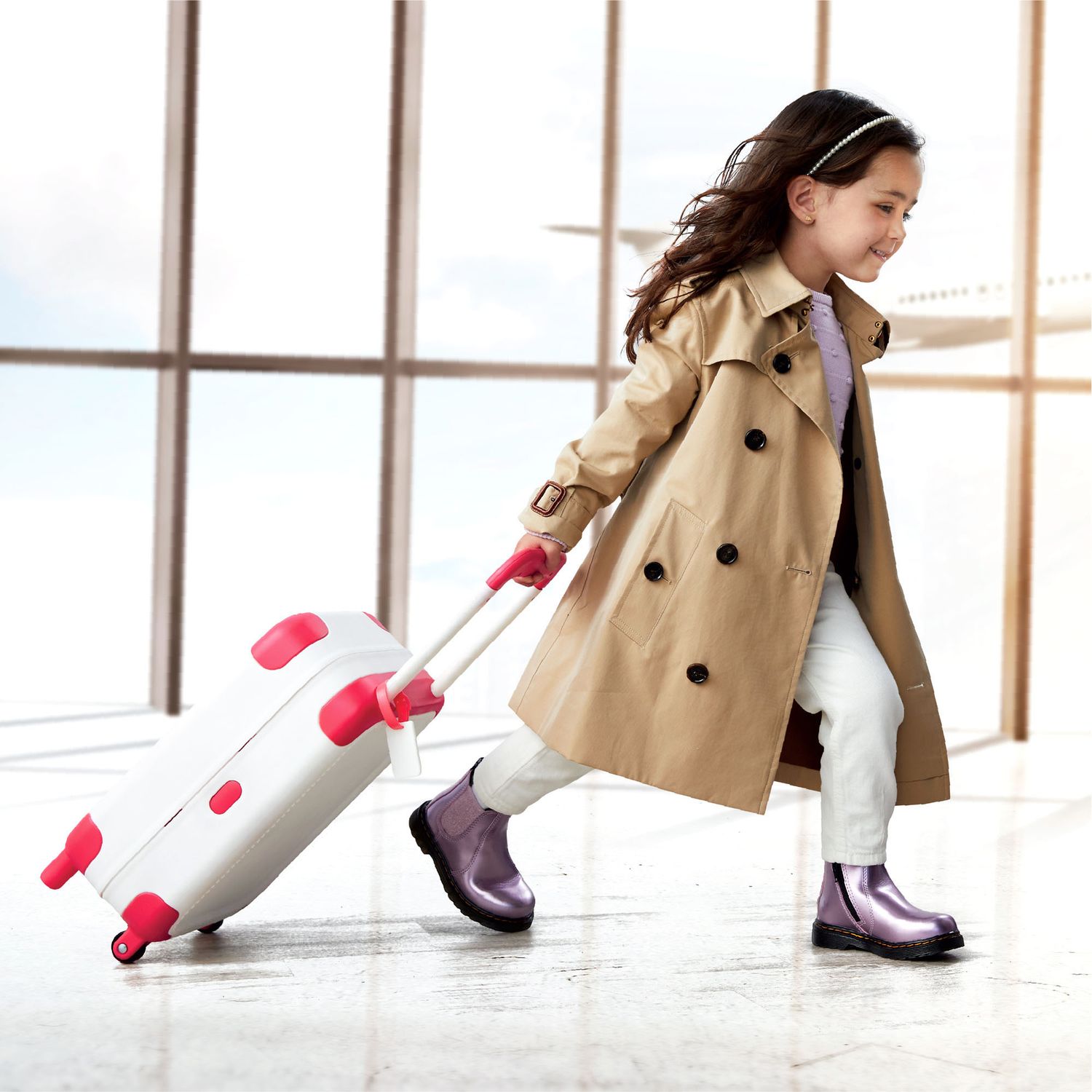 Set da viaggio giocattolo jet-setter con trolley e accessori, 15 pezzi - FAO Schwarz