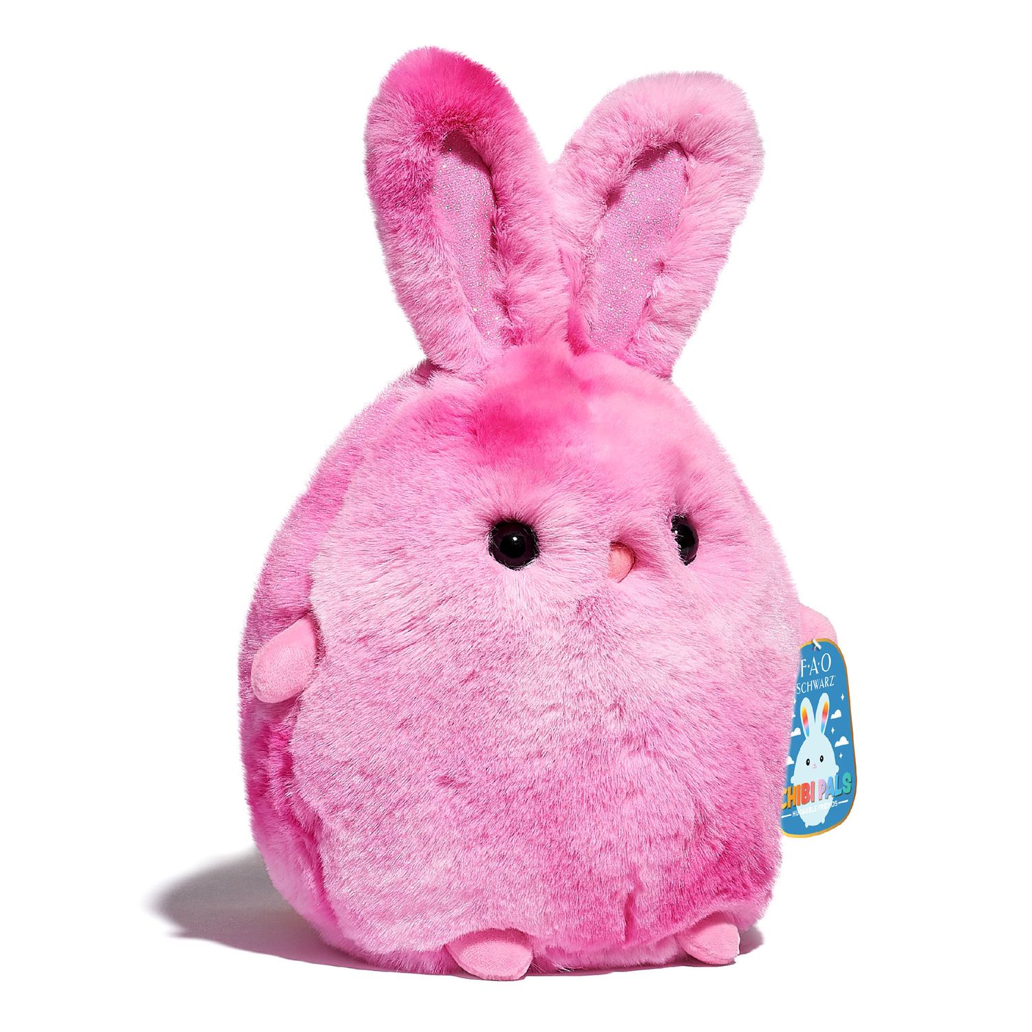 Coniglietto di peluche chibi rosa, 25 cm - FAO Schwarz