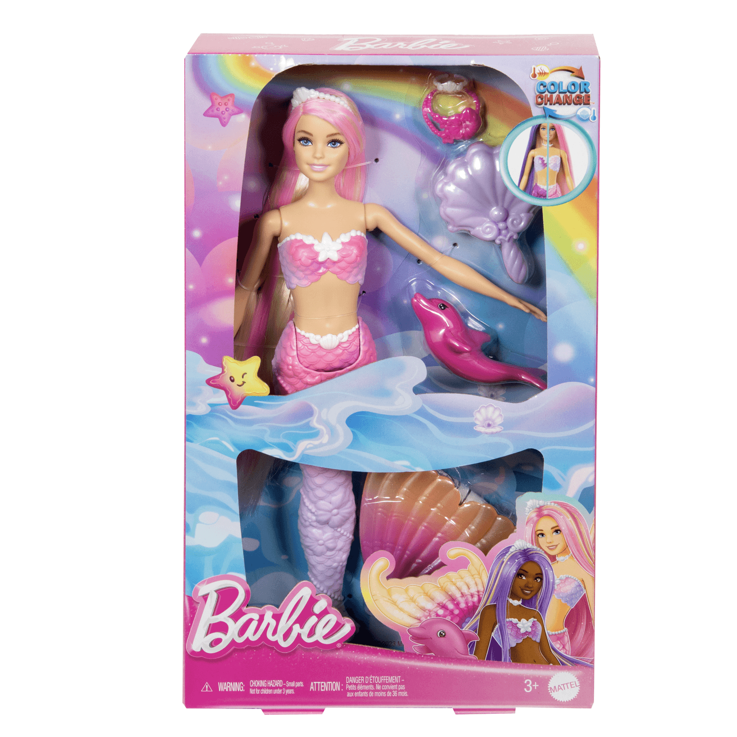 Barbie sirena colori del mare, bambola con effetto cambia colore - Barbie