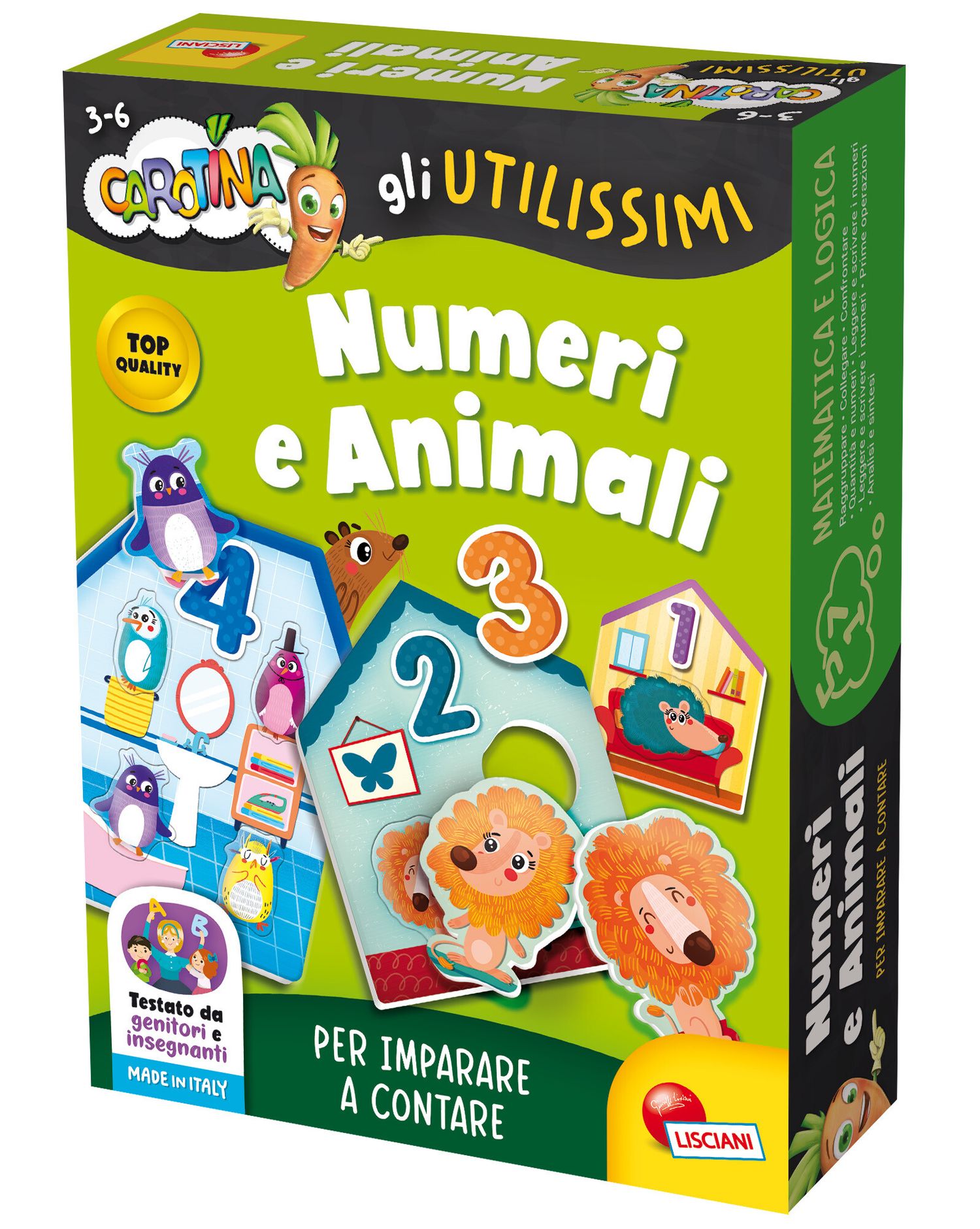 Carotina gli utilissimi numeri e animali - LISCIANI