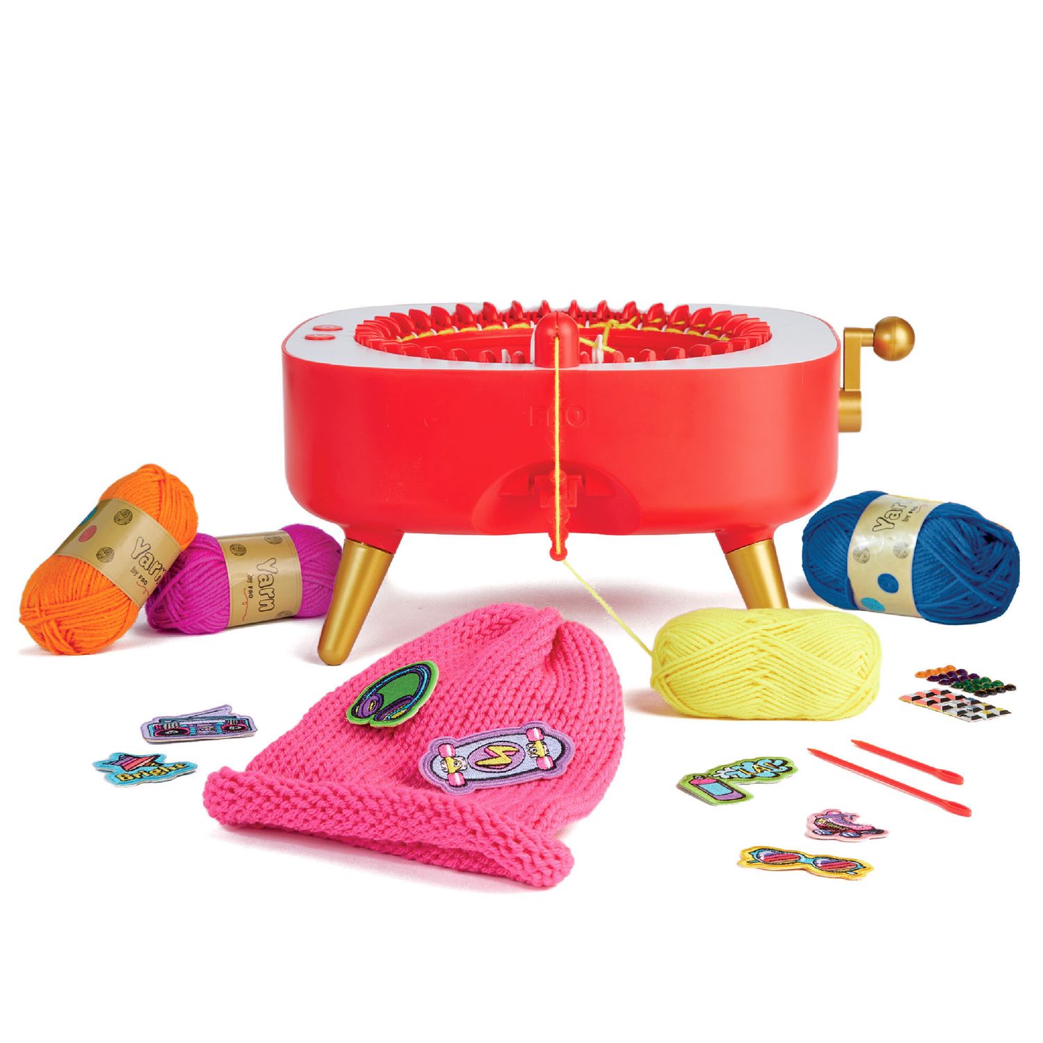 Set per cucire a maglia custome threads power knitting station - FAO Schwarz