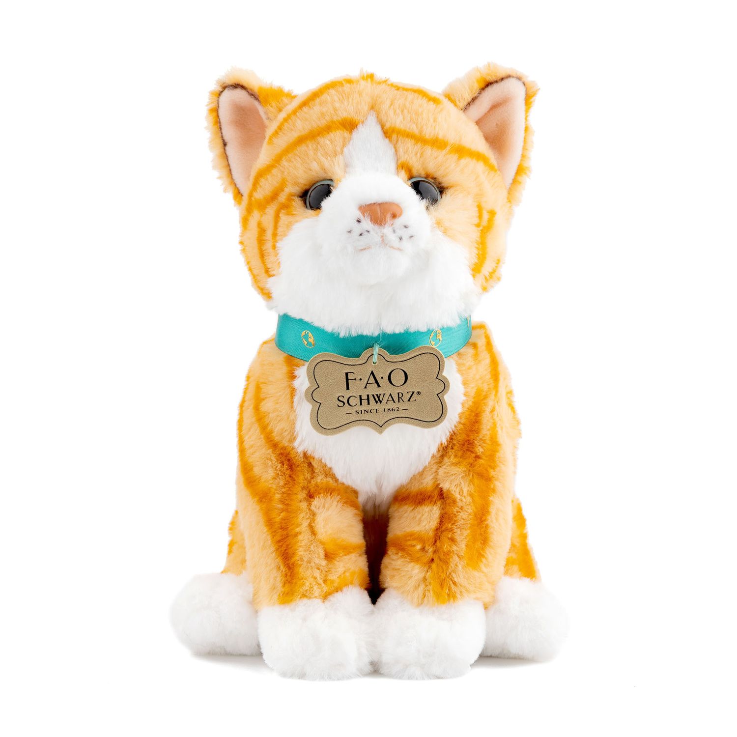 Gatto ginger di peluche planet love 100% da plastica riciclata, 25 cm - FAO Schwarz