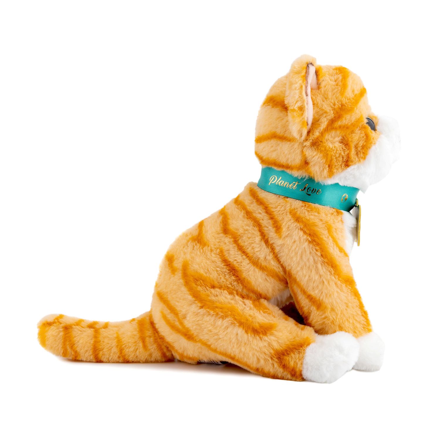 Gatto ginger di peluche planet love 100% da plastica riciclata, 25 cm - FAO Schwarz