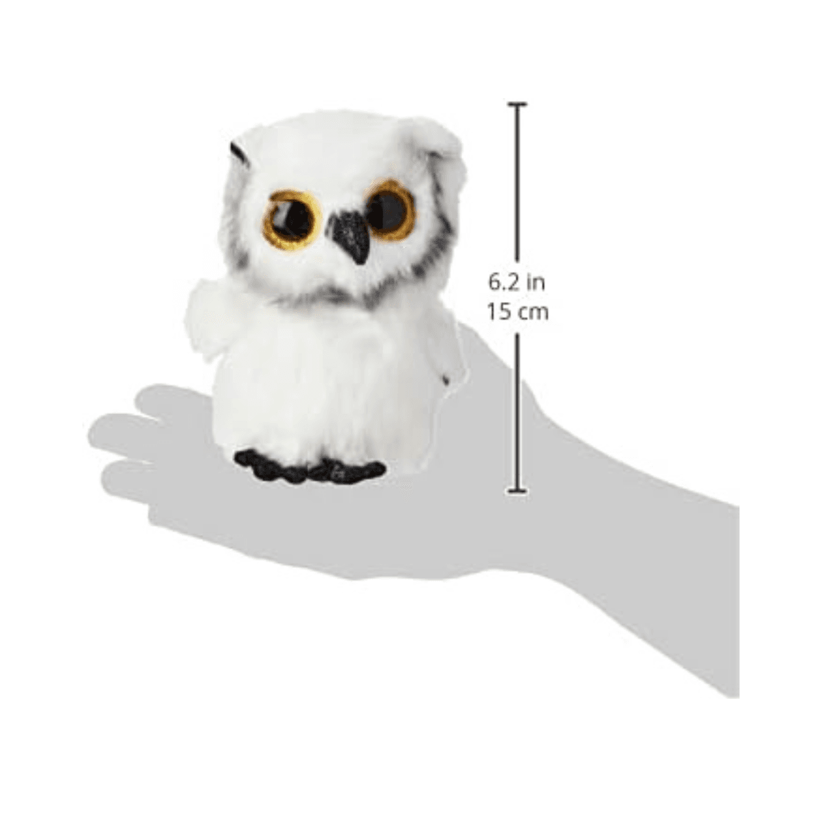 Ty - beanie boos peluche austin, 15 cm, gufo, bianco, t36305 - TY