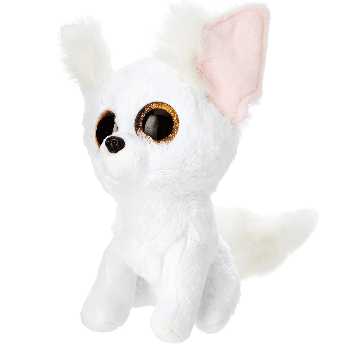 Ty - peluche - beanie boos - volpe - phoenix - bianco - occhi dorati grandi e glitter - il pupazzo con gli occhi grandi scintillanti - 15 cm - 36225 - TY