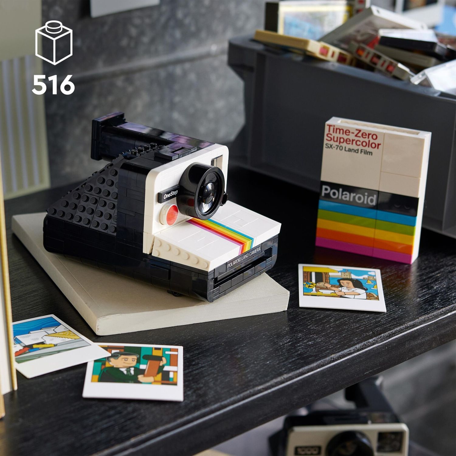Lego ideas fotocamera polaroid onestep sx-70 21345 modellismo da costruire per adulti, regali creativi, oggetti da collezione - LEGO IDEAS, Lego