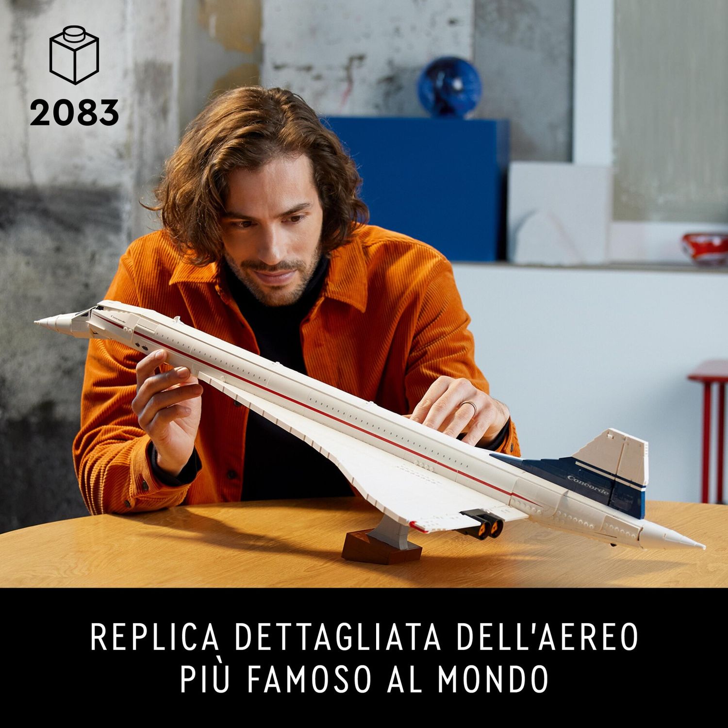 Lego icons 10318 concorde kit modellismo da costruire per adulti, iconico modellino di aereo passeggeri, regalo uomo o donna - Lego, LEGO ICONS