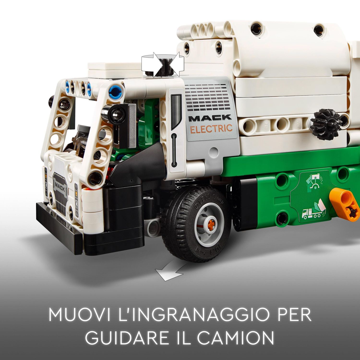 Lego technic 42167 camion della spazzatura mack lr electric, veicolo giocattolo raccolta rifiuti, gioco per bambini 8+ anni - LEGO TECHNIC, Lego
