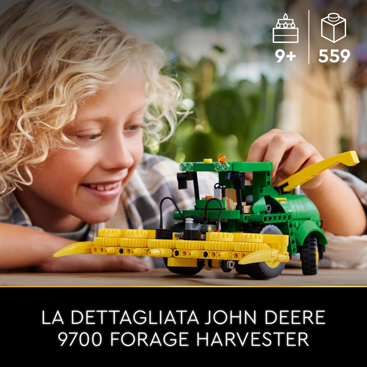 Lego technic 42168 john deere 9700 forage harvester, trattore giocattolo per bambini 9+ anni, veicolo mietitrebbia funzionante - LEGO TECHNIC, Lego