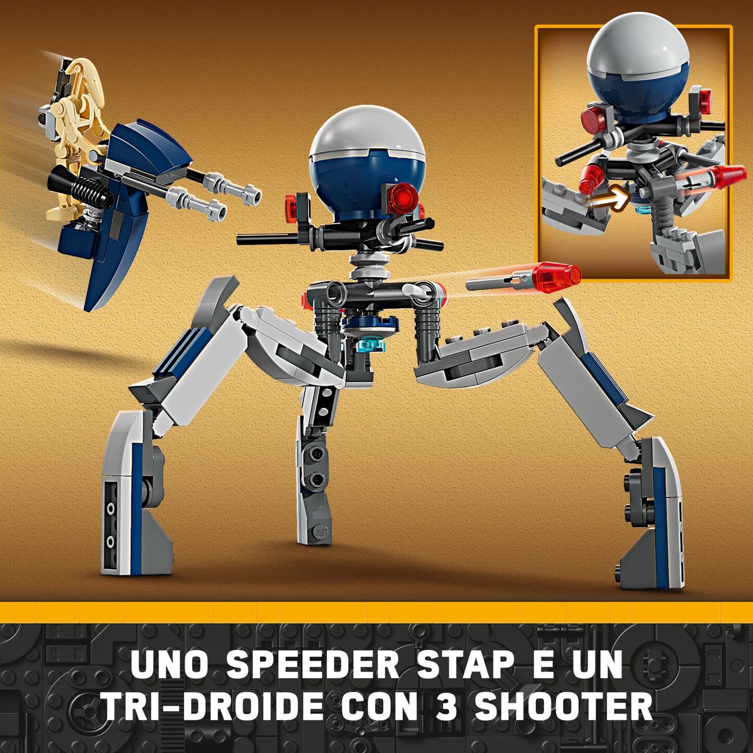 Lego star wars 75372 battle pack clone trooper e battle droid con veicolo giocattolo speeder bike, idea regalo bambini 7+ anni - LEGO® Star Wars™, Lego, Star Wars