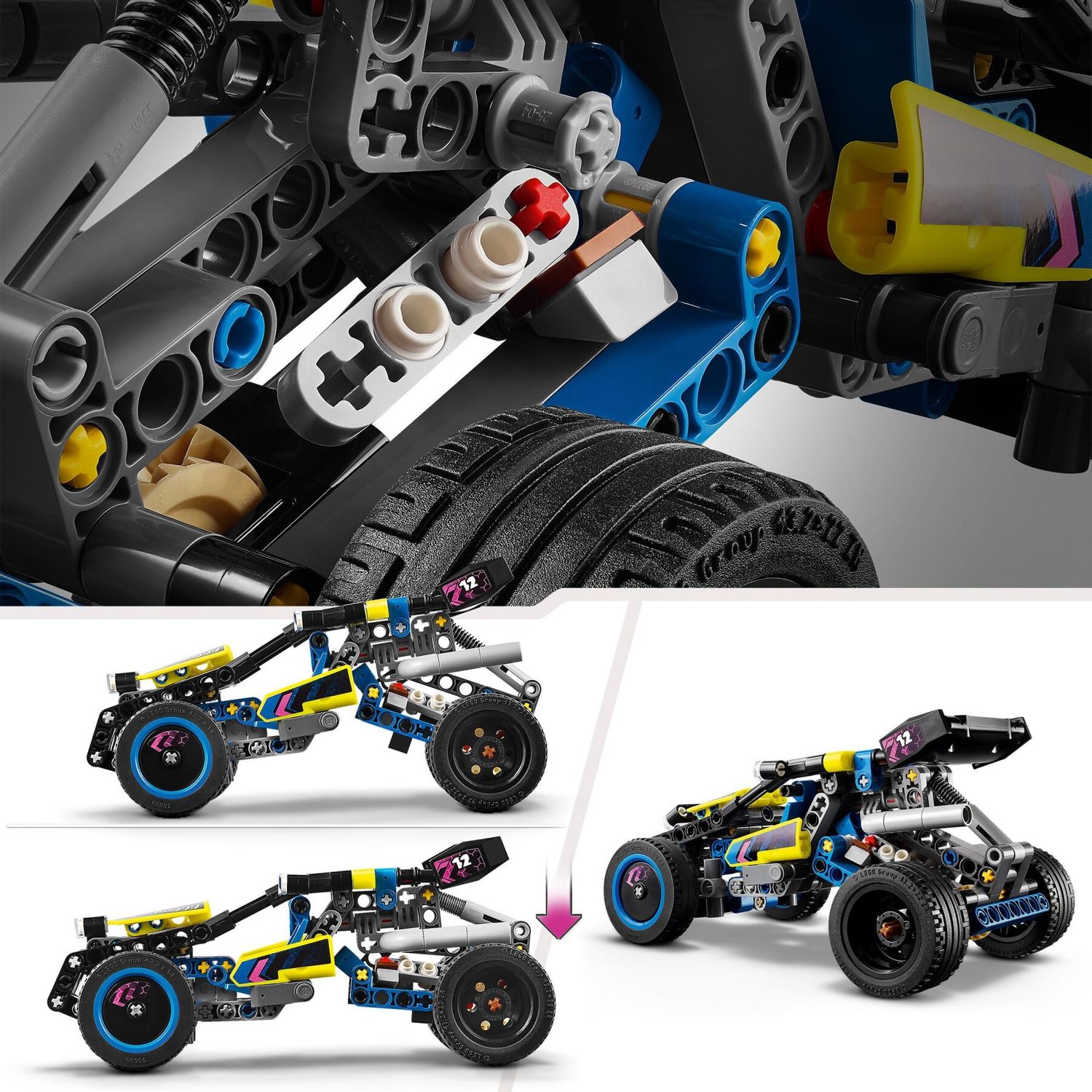 Lego technic 42164 buggy da corsa, macchina giocattolo per bambini da 8 anni in su, regalo amanti modellini di auto da gara - LEGO TECHNIC, Lego