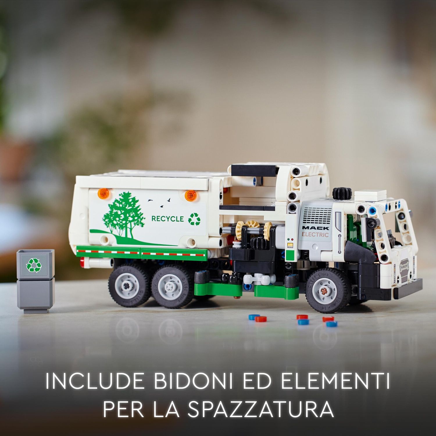 Lego technic 42167 camion della spazzatura mack lr electric, veicolo giocattolo raccolta rifiuti, gioco per bambini 8+ anni - LEGO TECHNIC, Lego