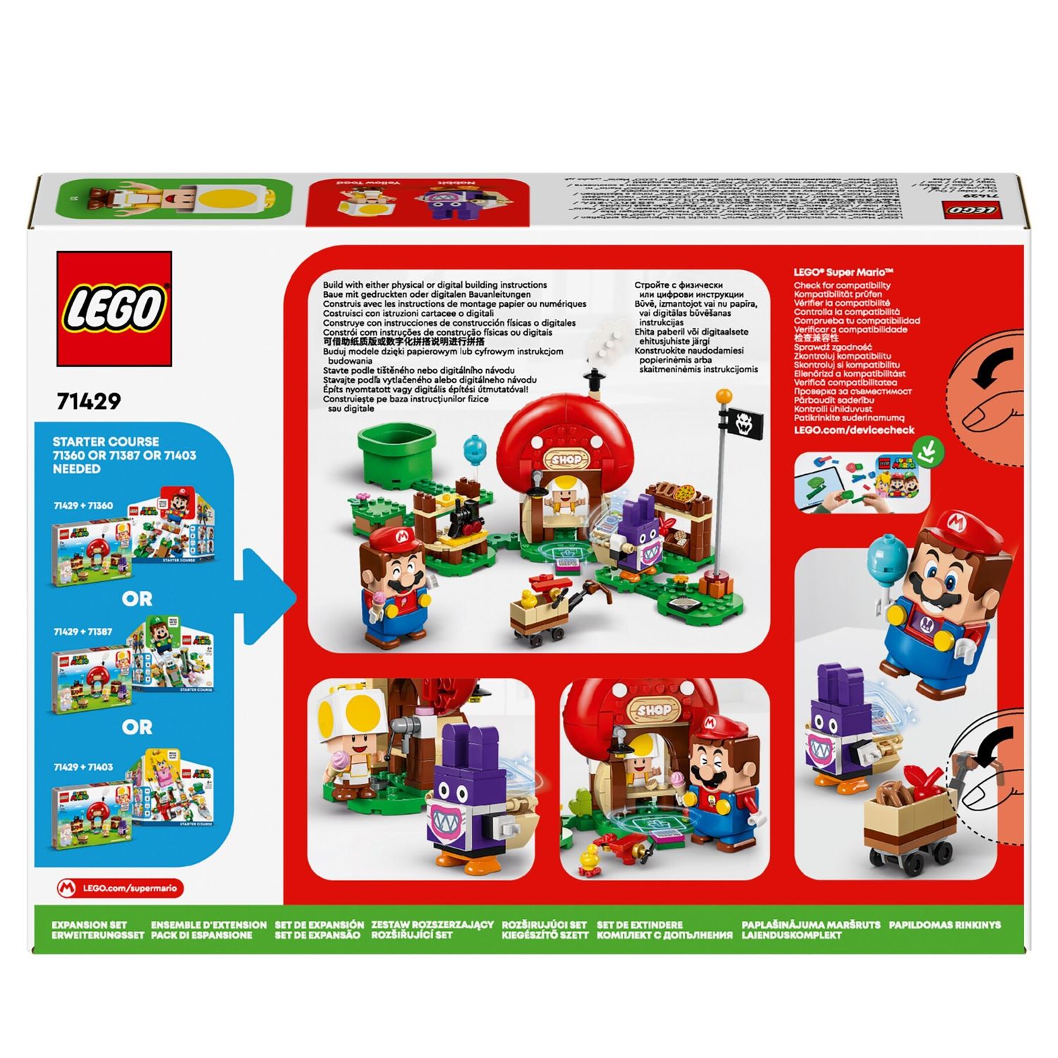 Lego super mario 71429 pack di espansione ruboniglio al negozio di toad, giochi per bambini 7+ anni con 2 personaggi giocattolo - LEGO® Super Mario™, Super Mario, Lego