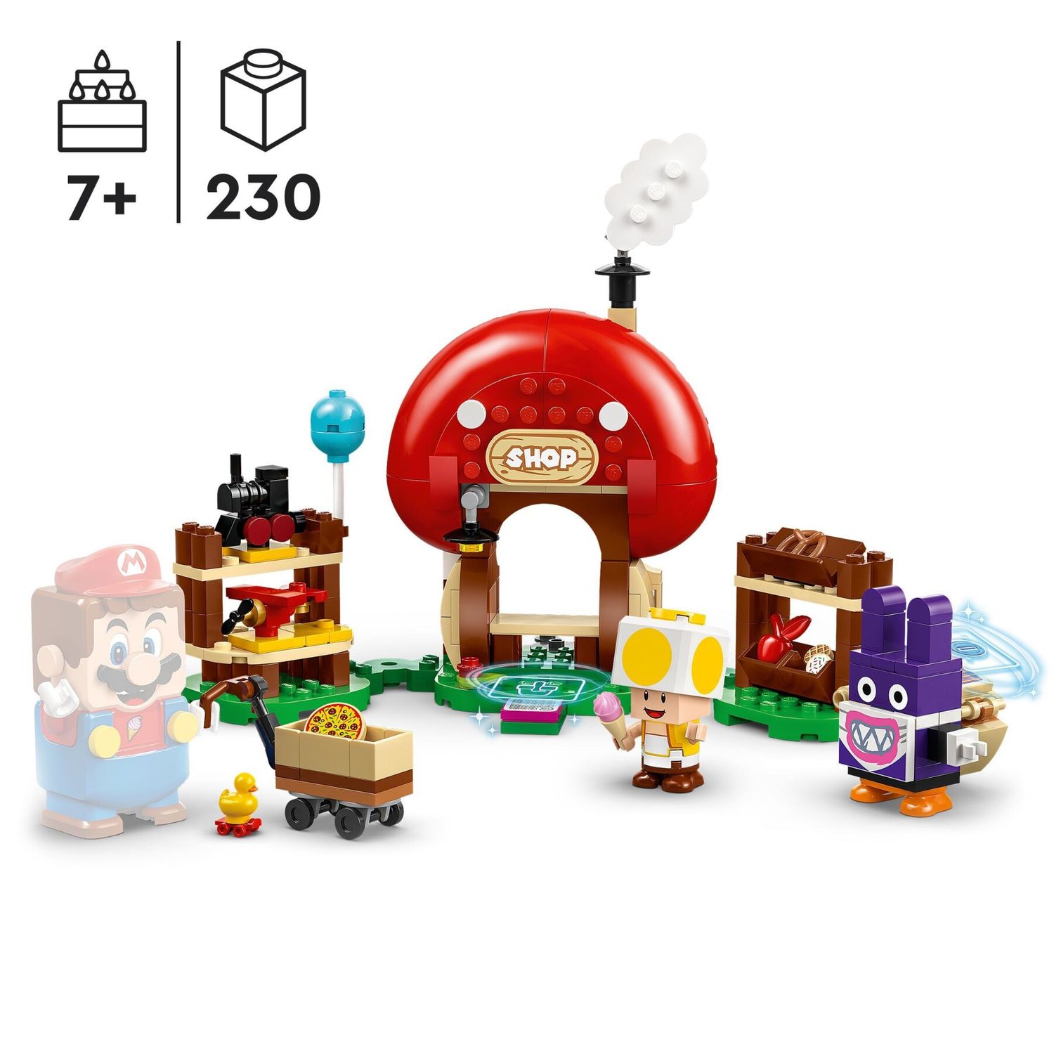 Lego super mario 71429 pack di espansione ruboniglio al negozio di toad, giochi per bambini 7+ anni con 2 personaggi giocattolo - LEGO® Super Mario™, Super Mario, Lego